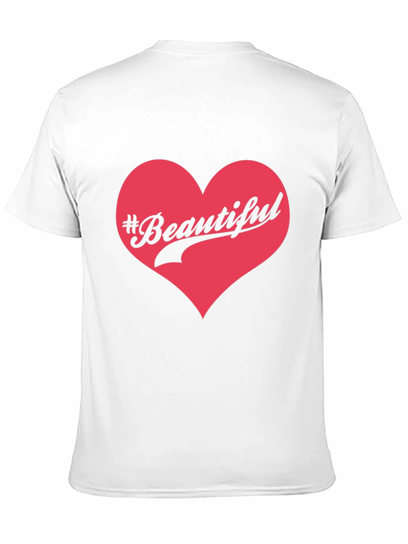 Black #Beautiful Heart Graphic Print Black T-Shirt view 11