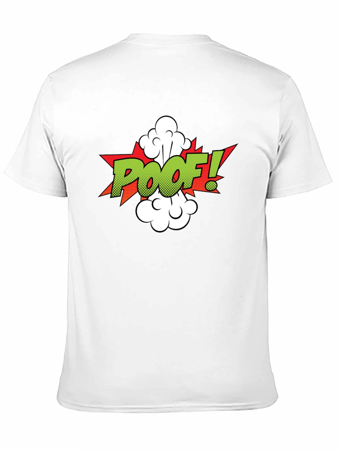Black Poof! Comic-Style Graphic T-Shirt view 11