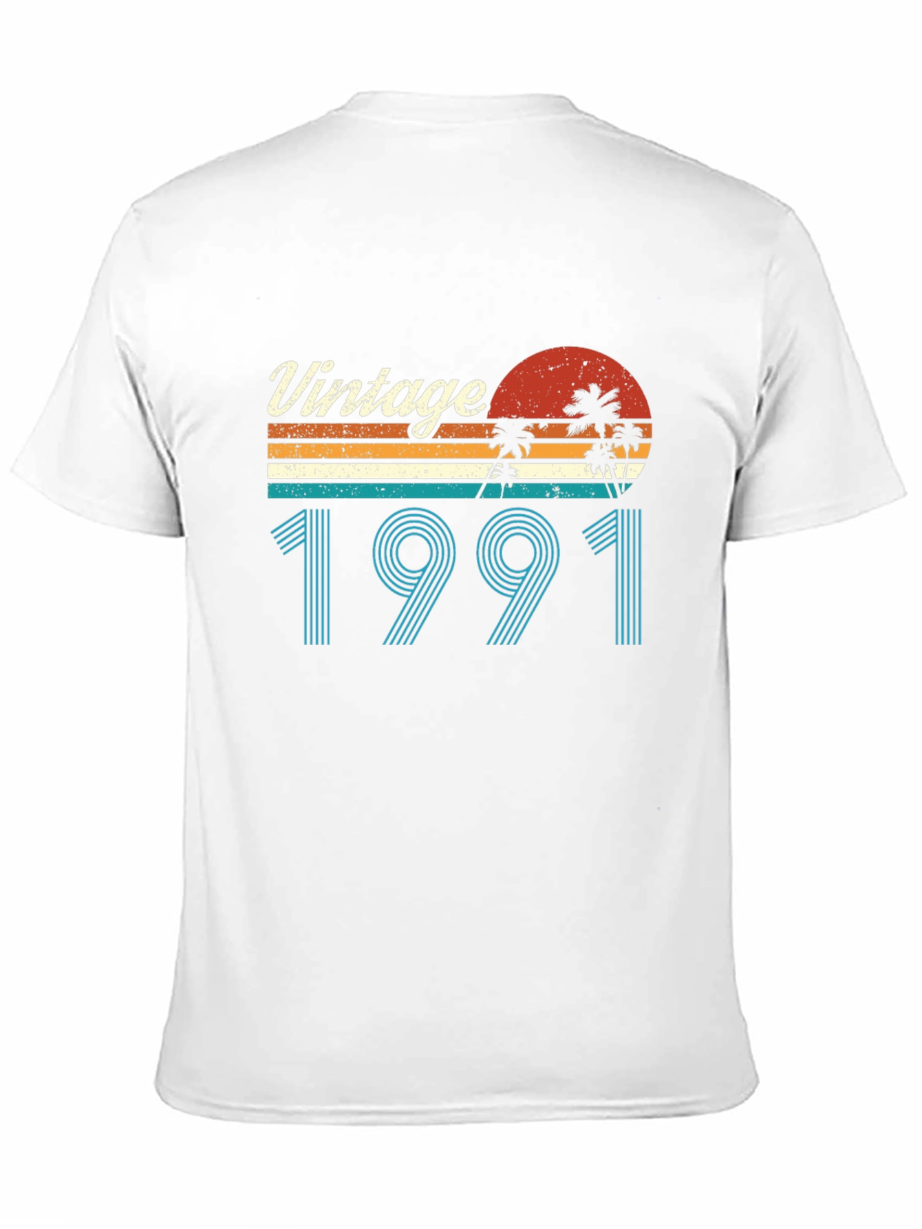 Black Vintage 1991 T-Shirt Retro Palm Tree Graphic Tee view 11