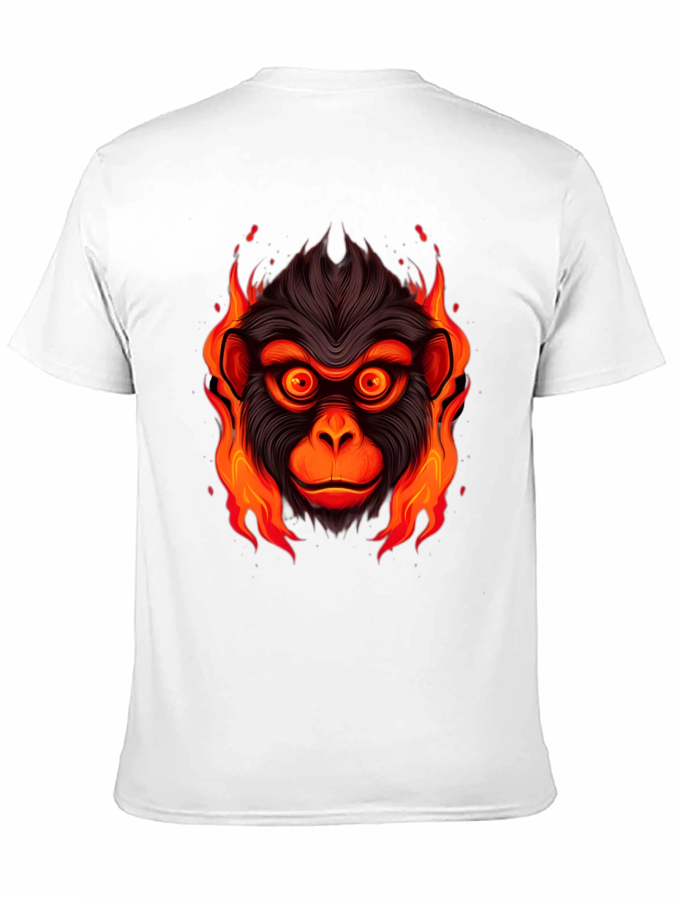 Black Fiery Monkey Graphic Tee - Men's Black T-Shirt view 11