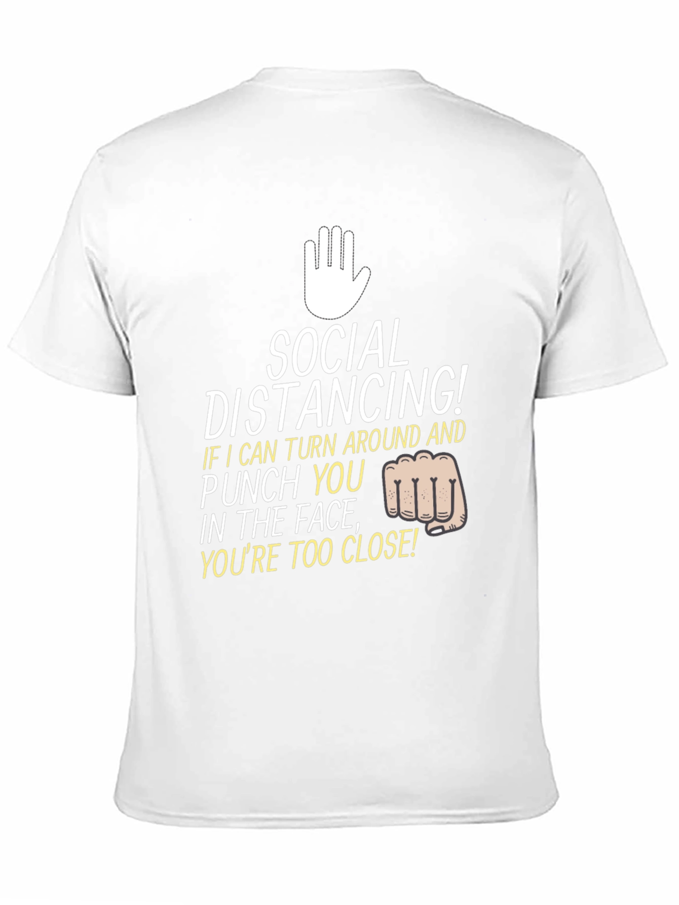 Black Social Distancing Punch T-Shirt view 11