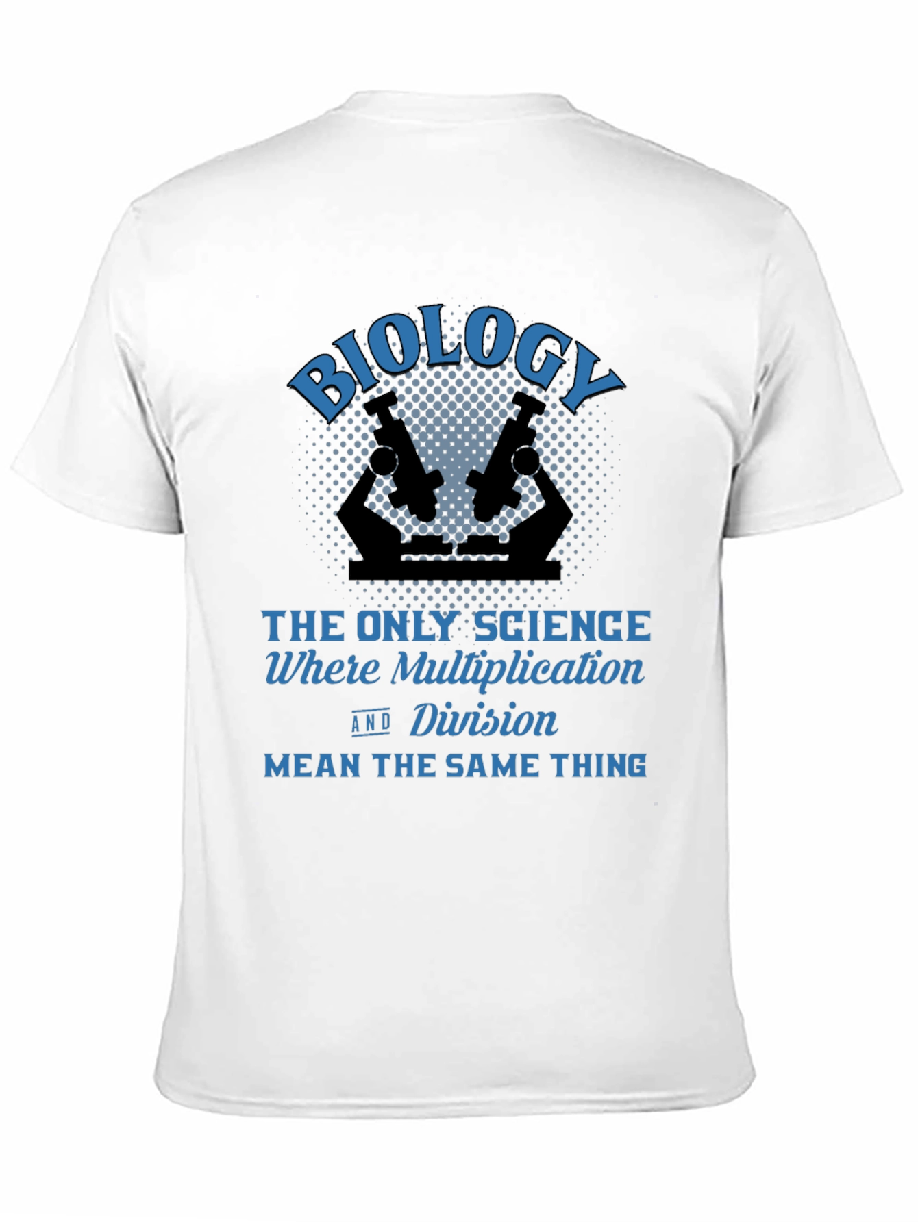 Black Biology Multiplication Division Men's Black T-Shirt view 11