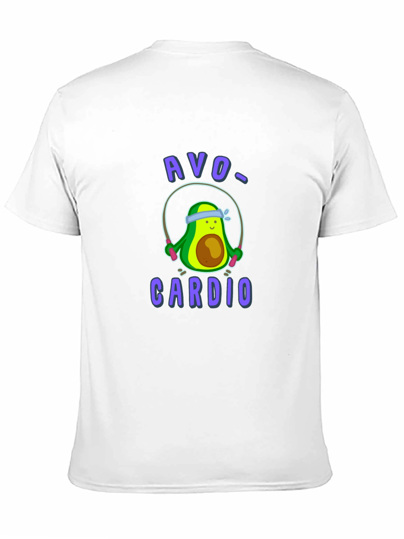 Black Avo-Cardio Funny Avocado Workout T-Shirt view 11