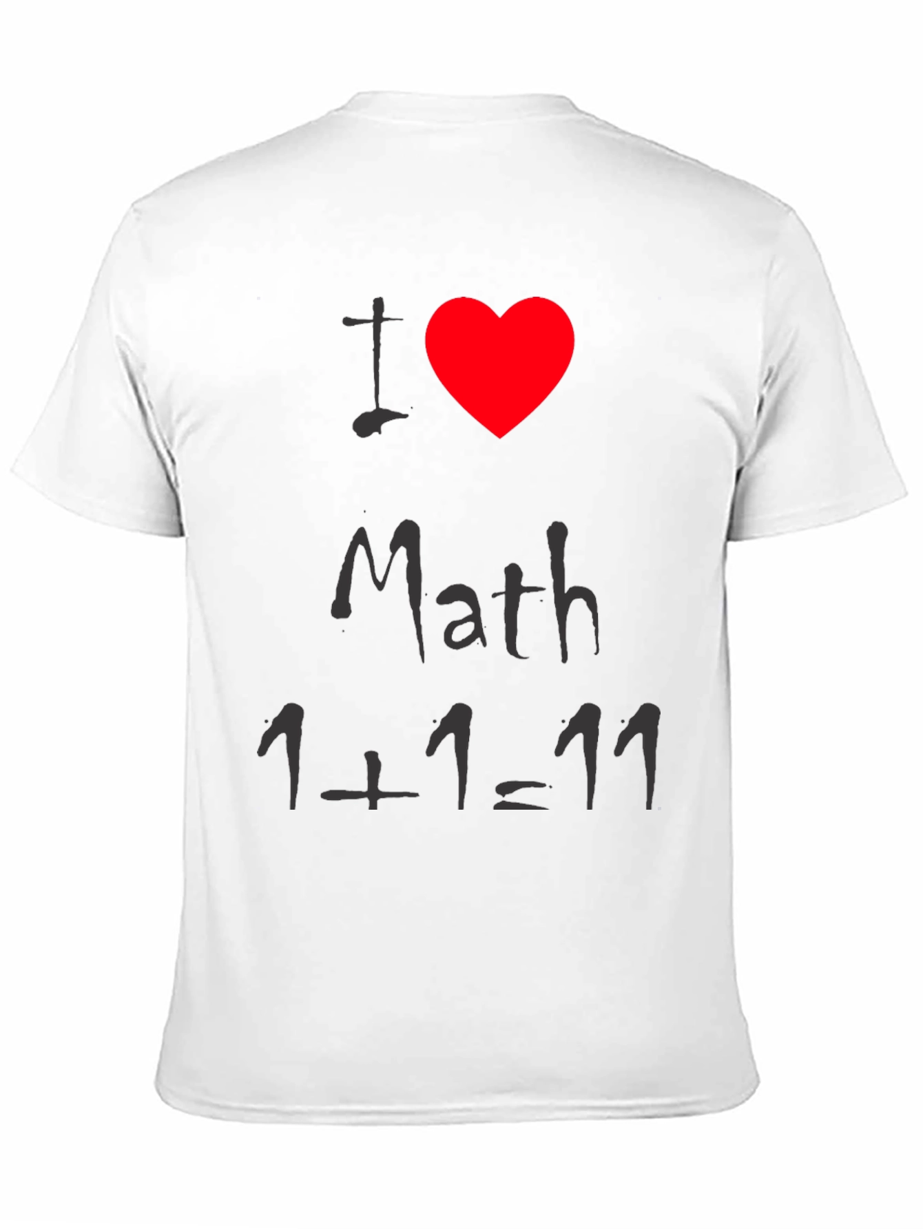 Black I Heart Math Funny T-Shirt view 11