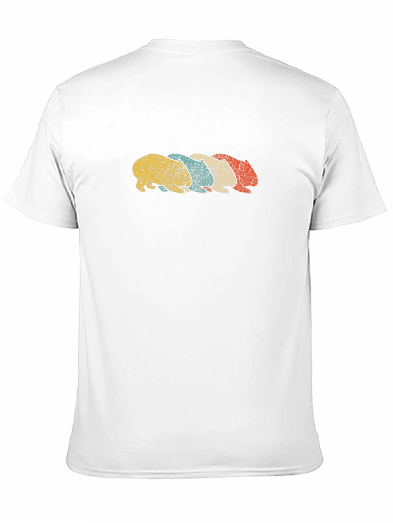 Black Retro Wombat T-Shirt - Vintage Style Animal Tee view 11