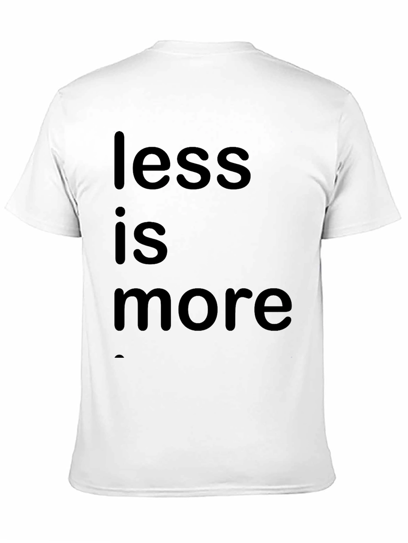 Black Minimalist 'Less is More' Black Graphic T-Shirt view 11