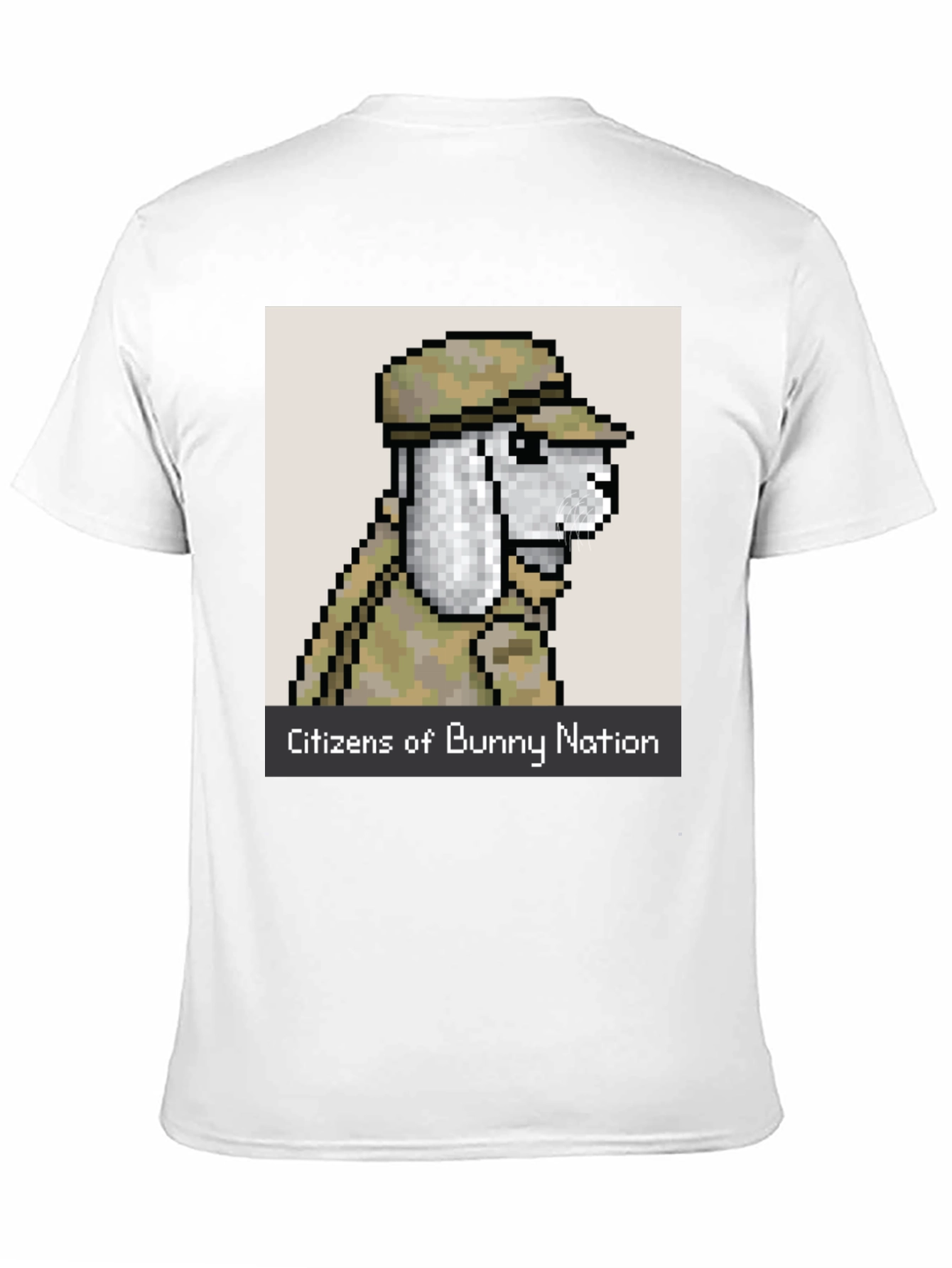 Black Citizens of Bunny Nation Pixel Art T-Shirt view 11