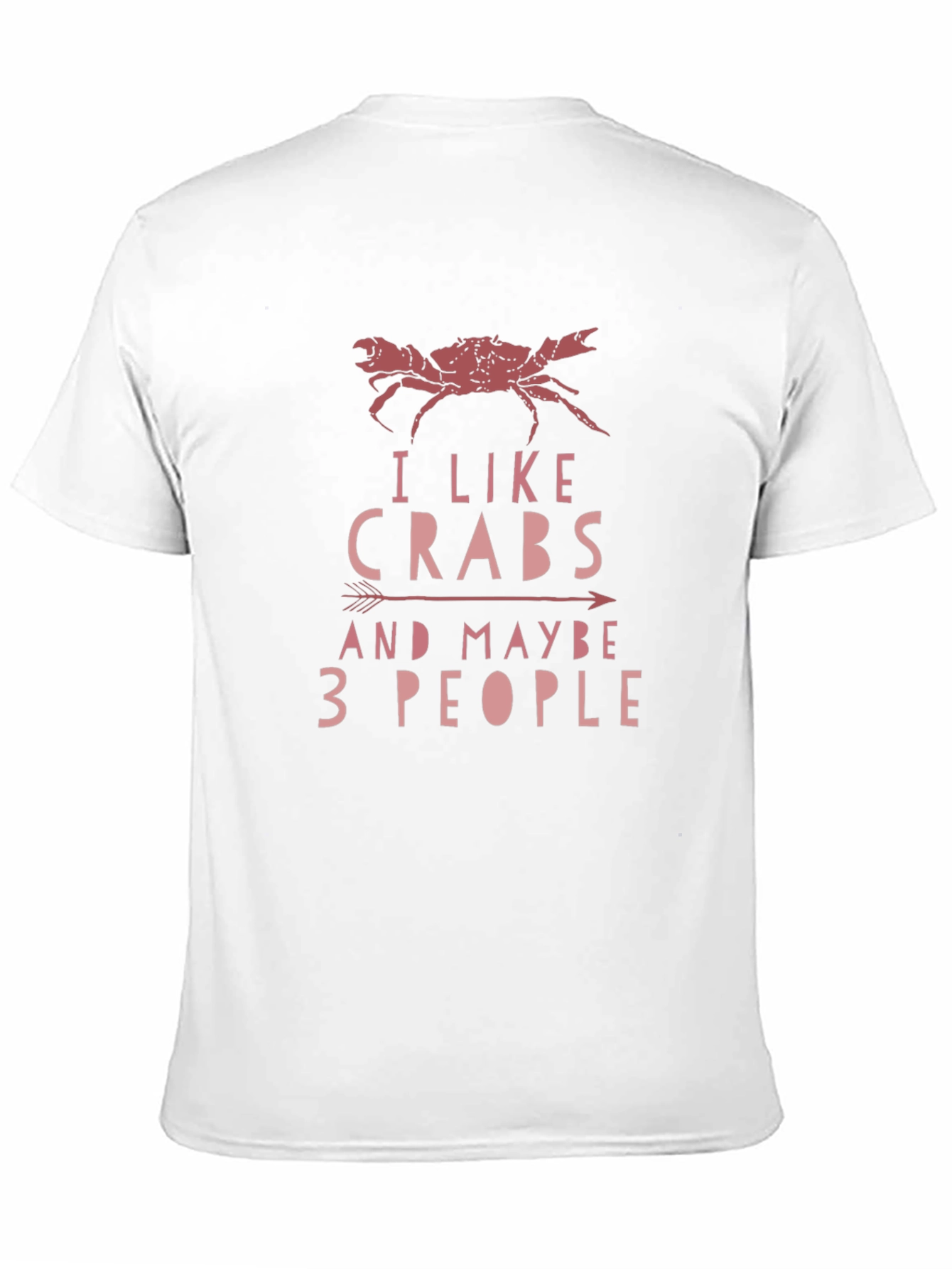 Black Crab Lover T-Shirt: I Like Crabs & Maybe 3 People - Funny Tee view 11