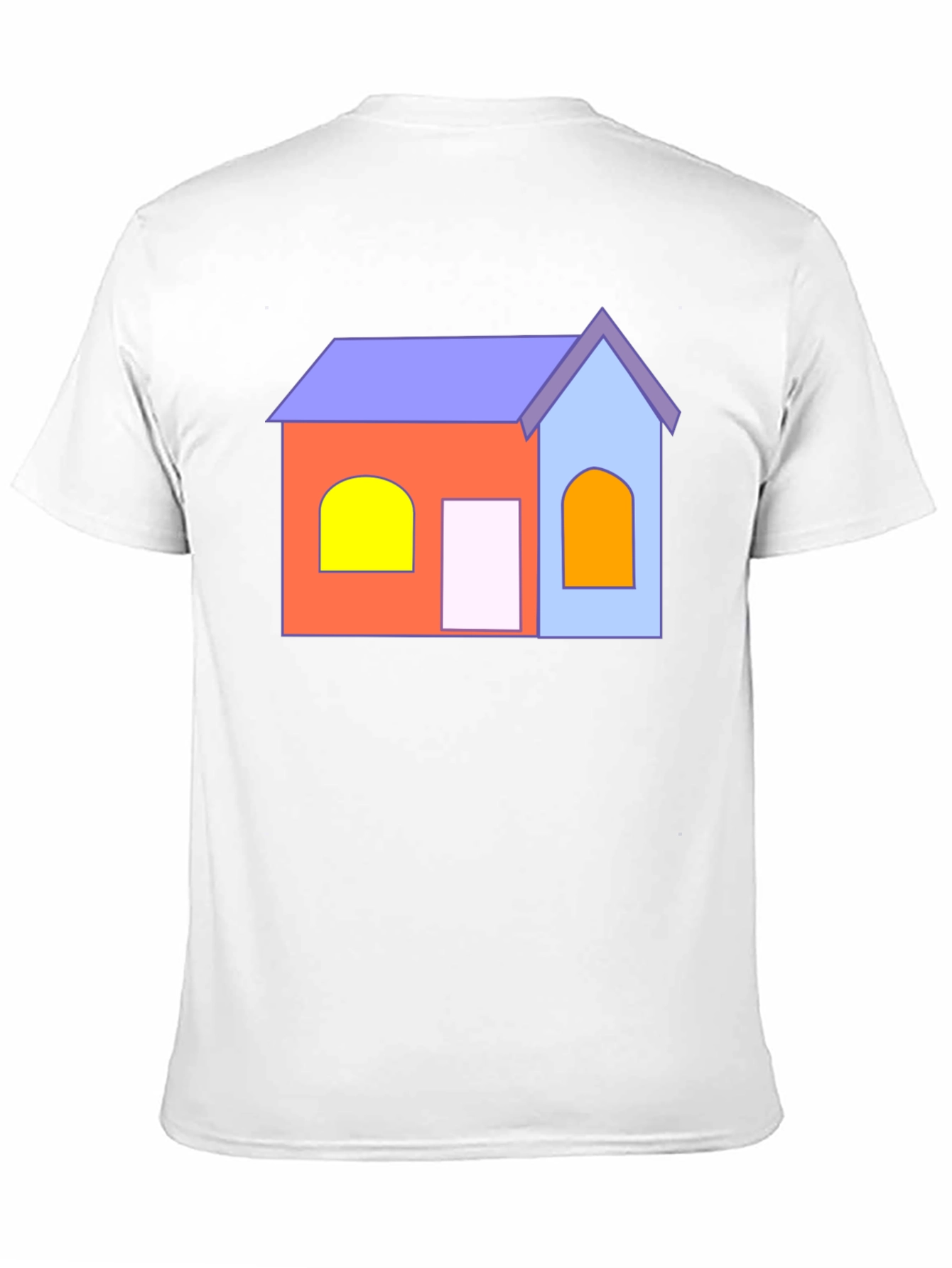 Black Cartoon House T-Shirt - Fun Graphic Tee view 11