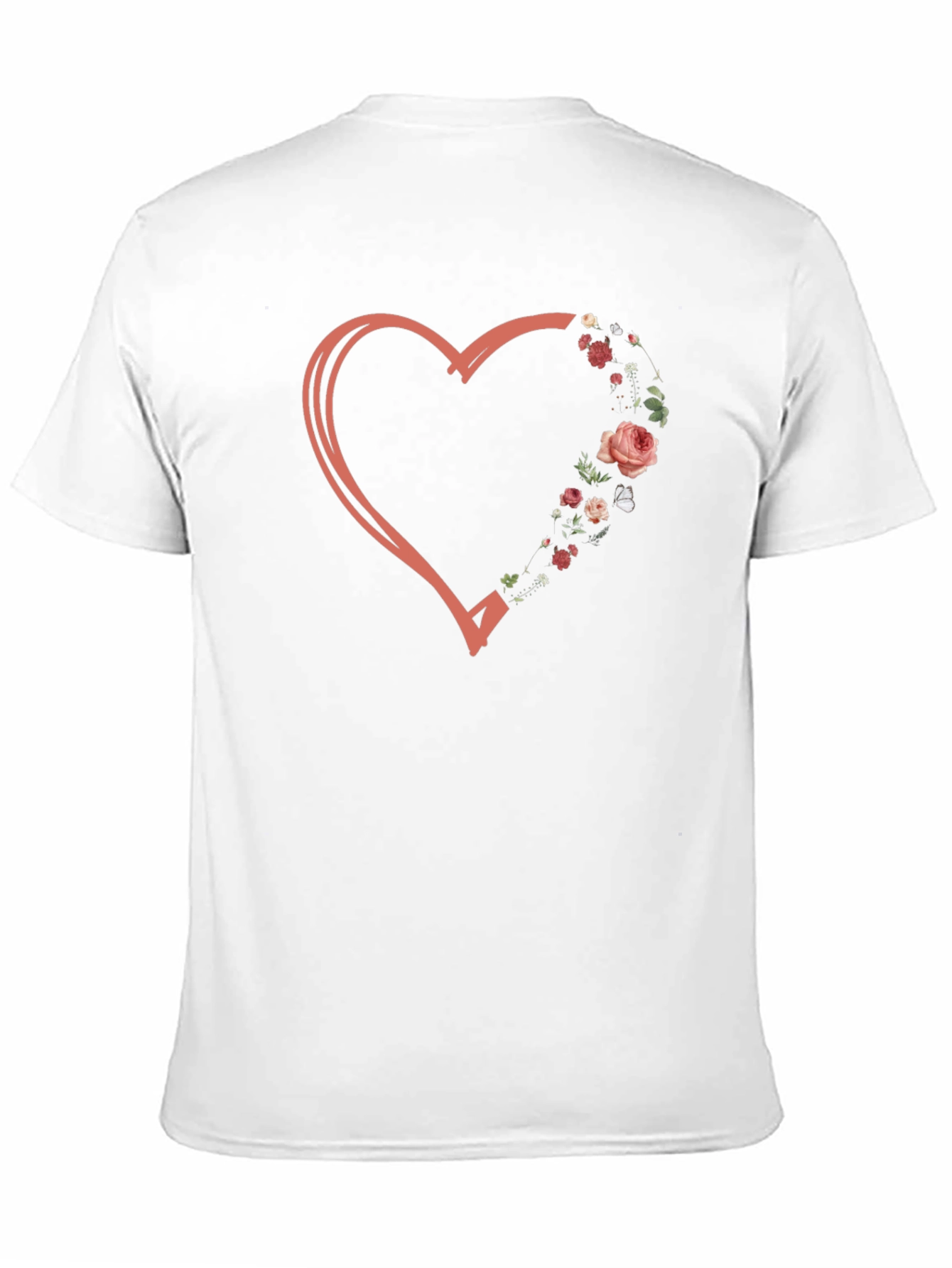 Black Floral Heart Graphic Tee - Stylish Casual Wear view 11