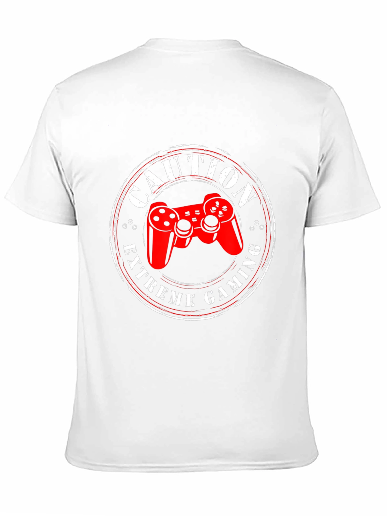Black Caution Extreme Gaming T-Shirt - Gamer Style view 11