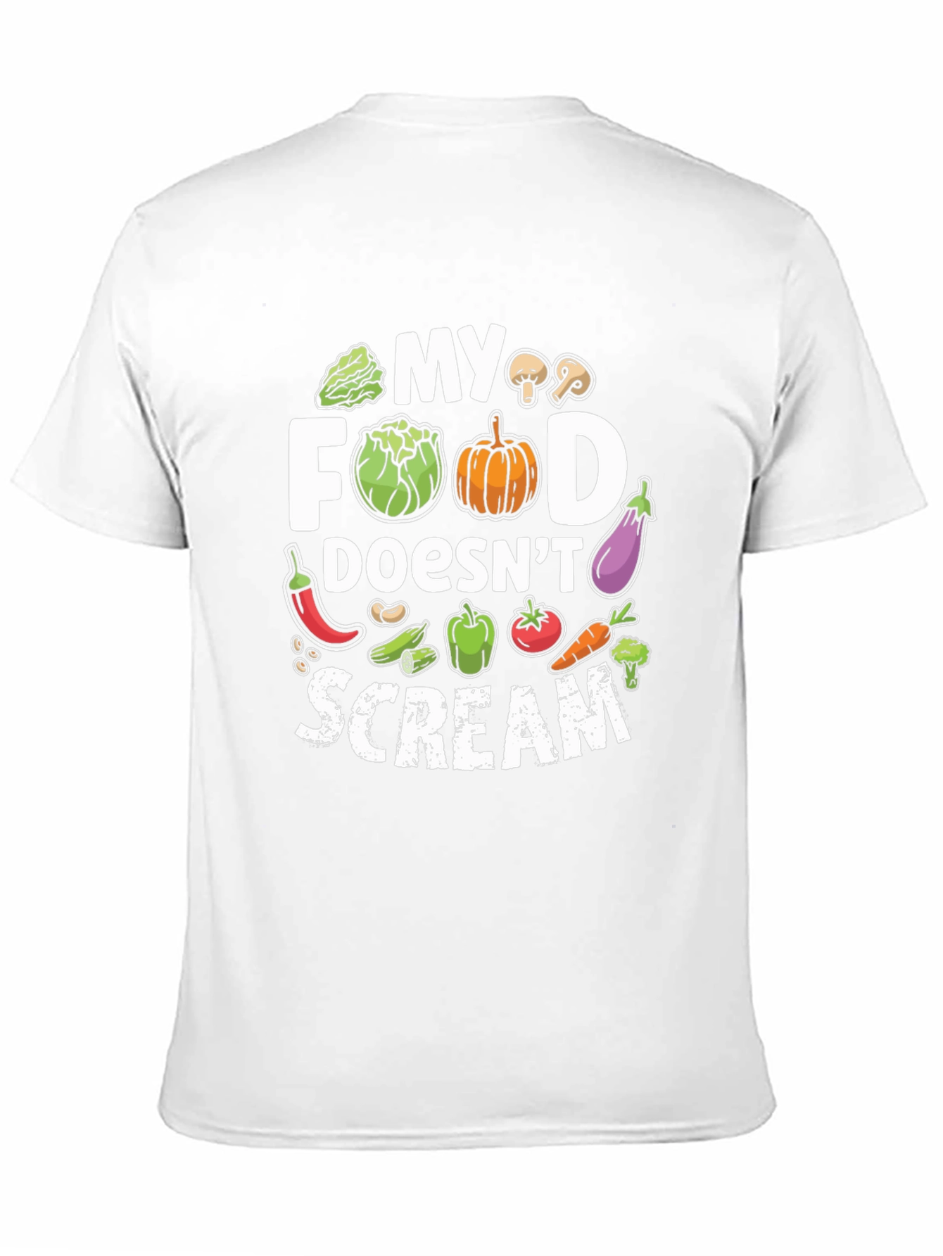 Black Vegan "My Food Doesn't Scream" Graphic Tee view 11
