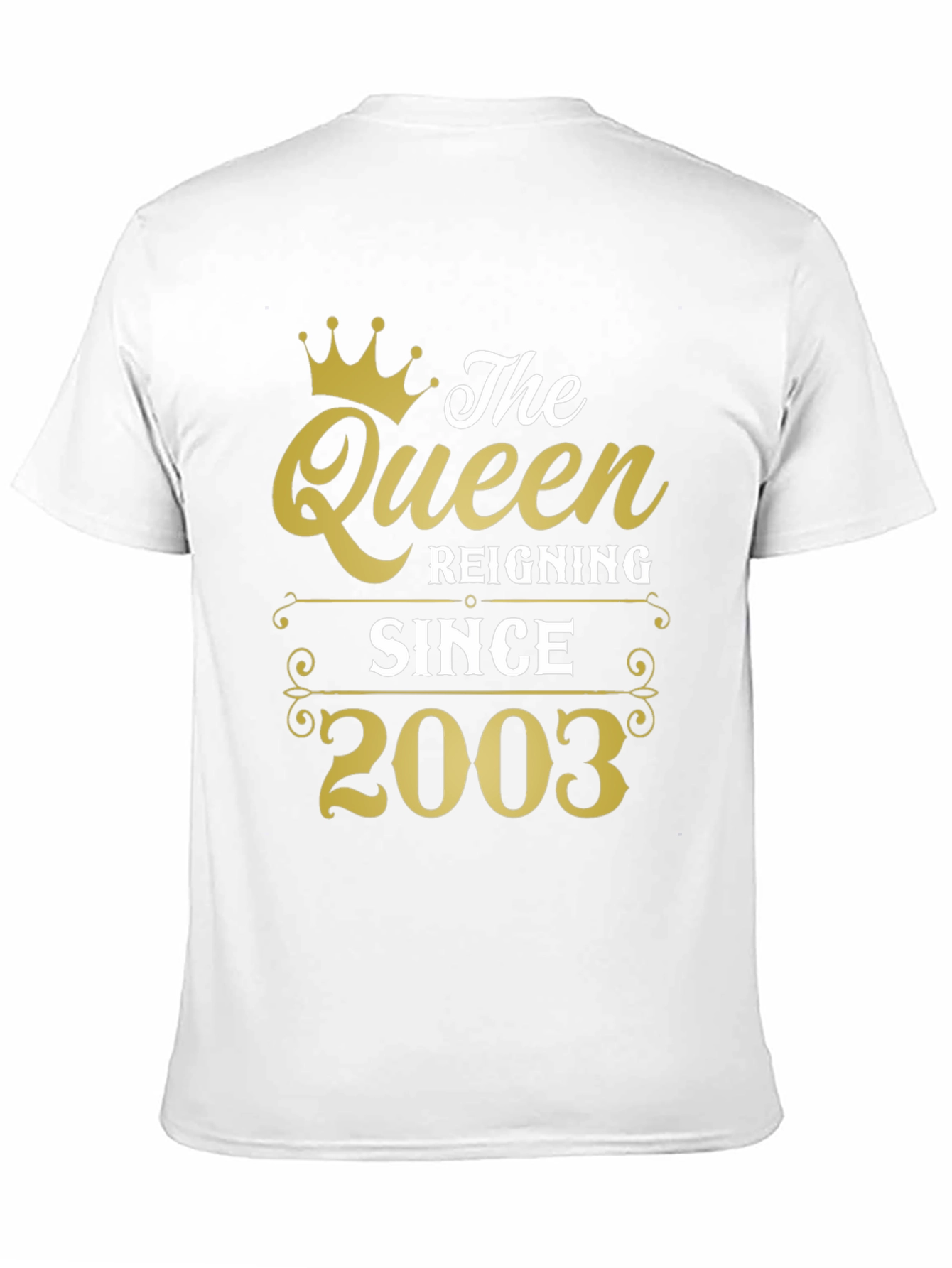 Black The Queen Reigning Since 2003 T-Shirt view 11