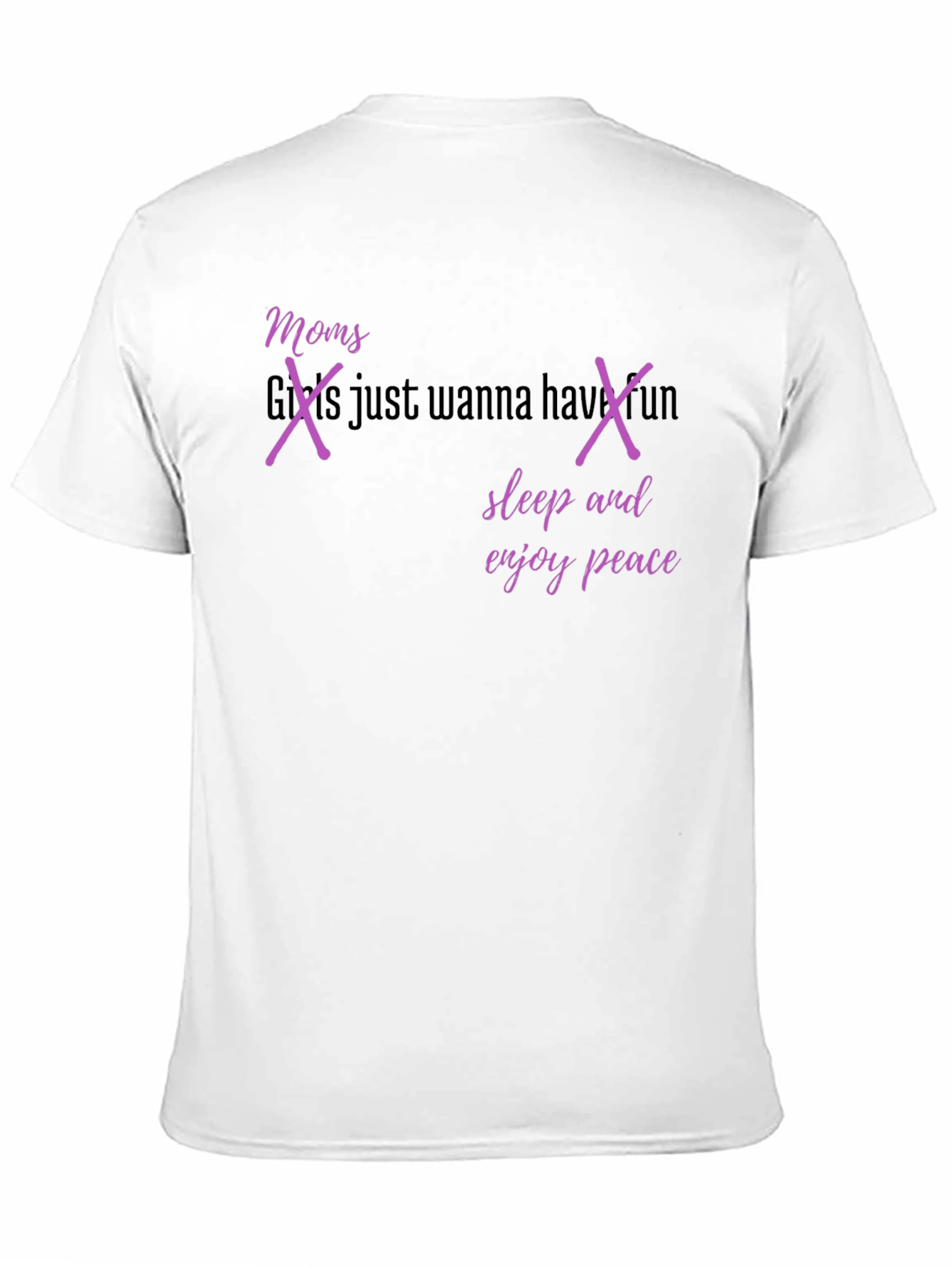 Black Moms Wanna Sleep & Peace T-Shirt - Fun Graphic Tee view 11