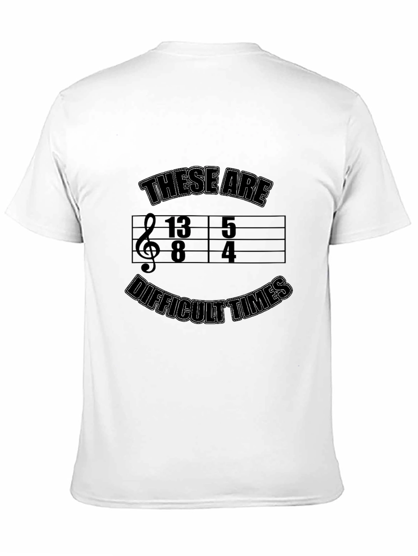 Black Difficult Times Music Shirt - Quirky Graphic Tee view 11