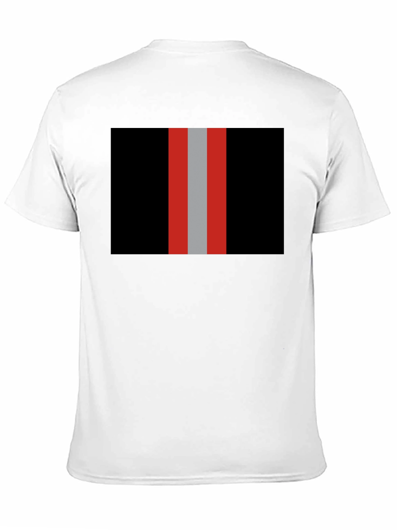 Black Striped Graphic Tee - Black with Bold Stripes view 11