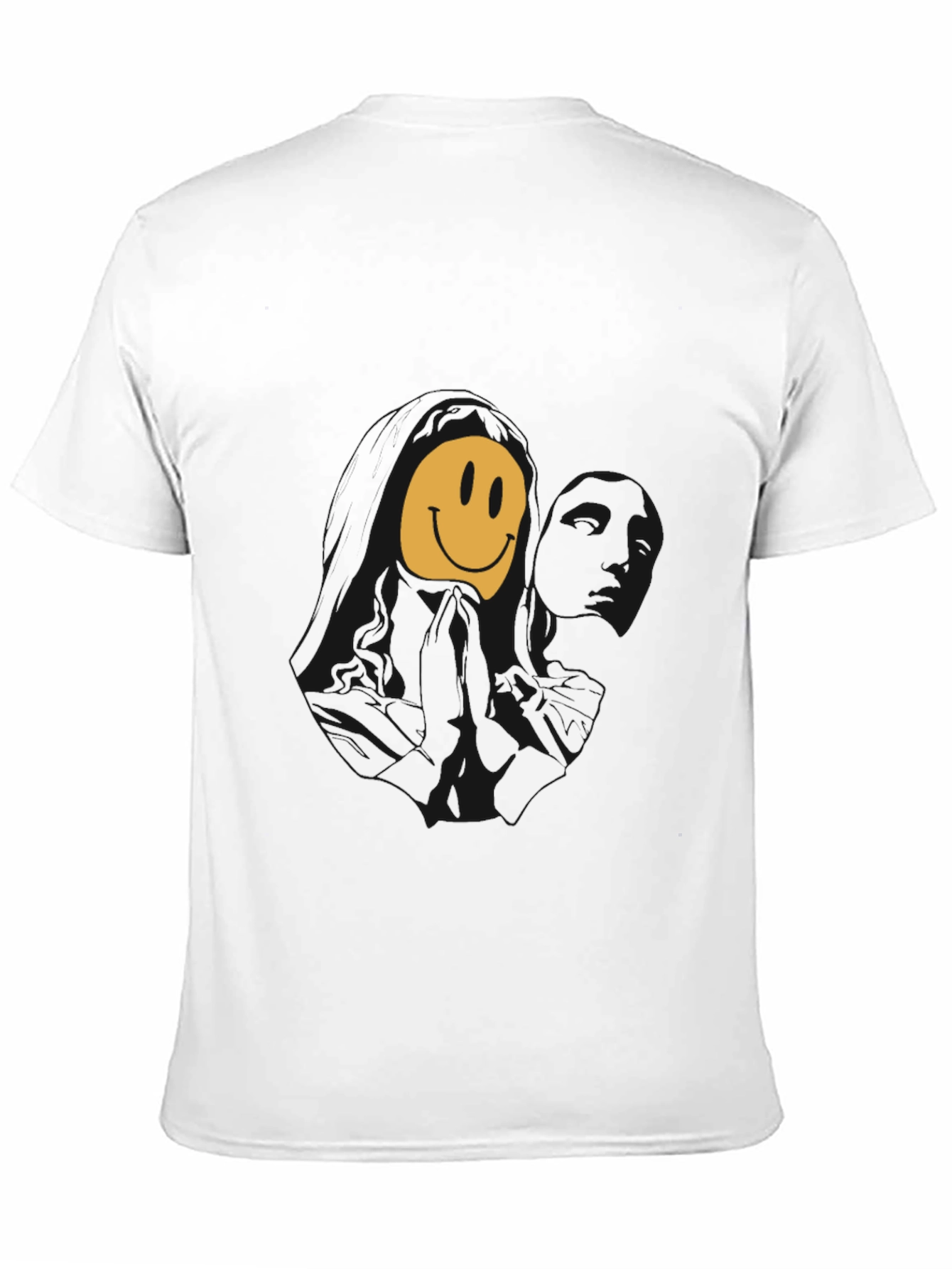 Black Melting Smiley Face Graphic Tee - Black view 11