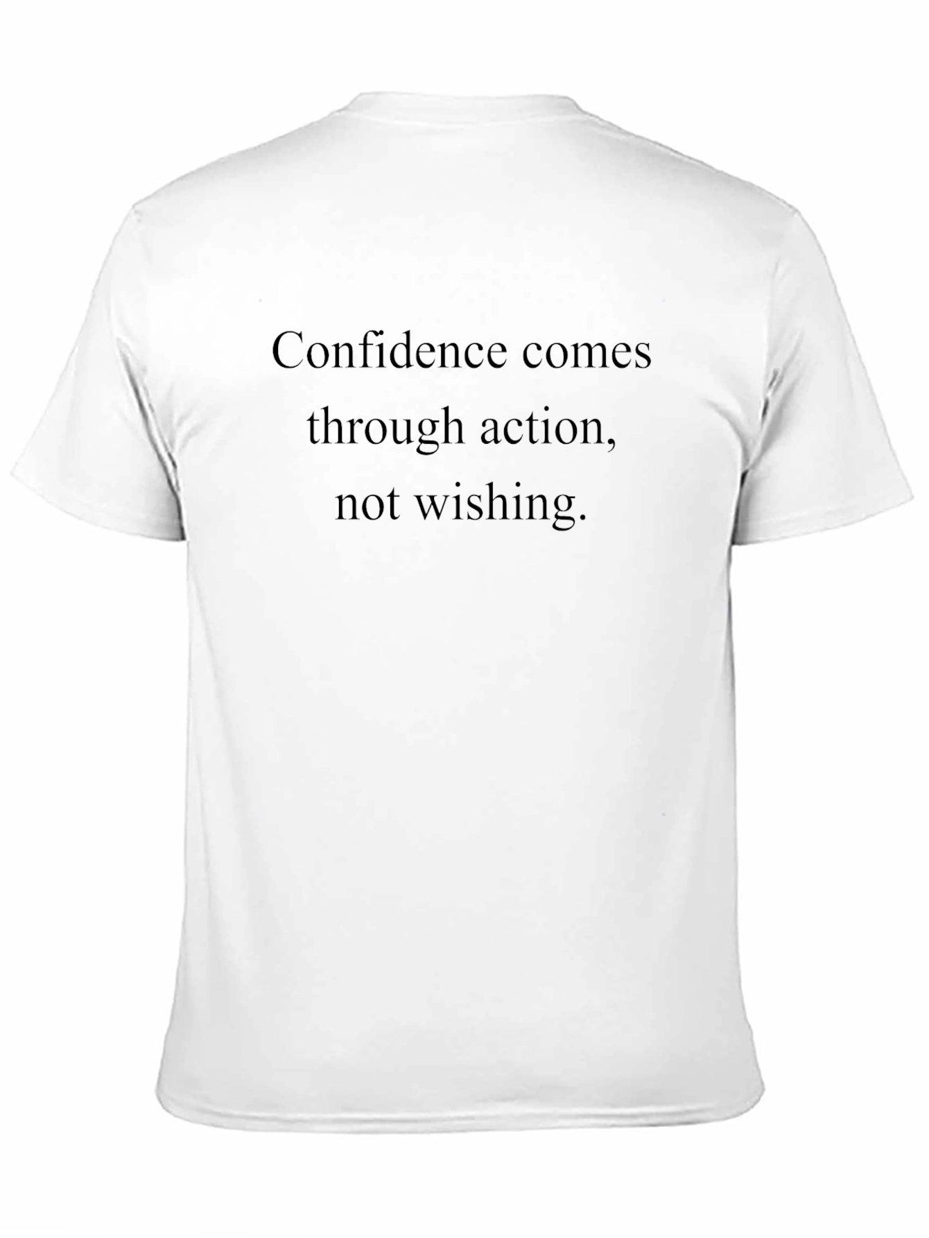 Black Motivational Quote Black T-Shirt: Confidence Through Action view 11
