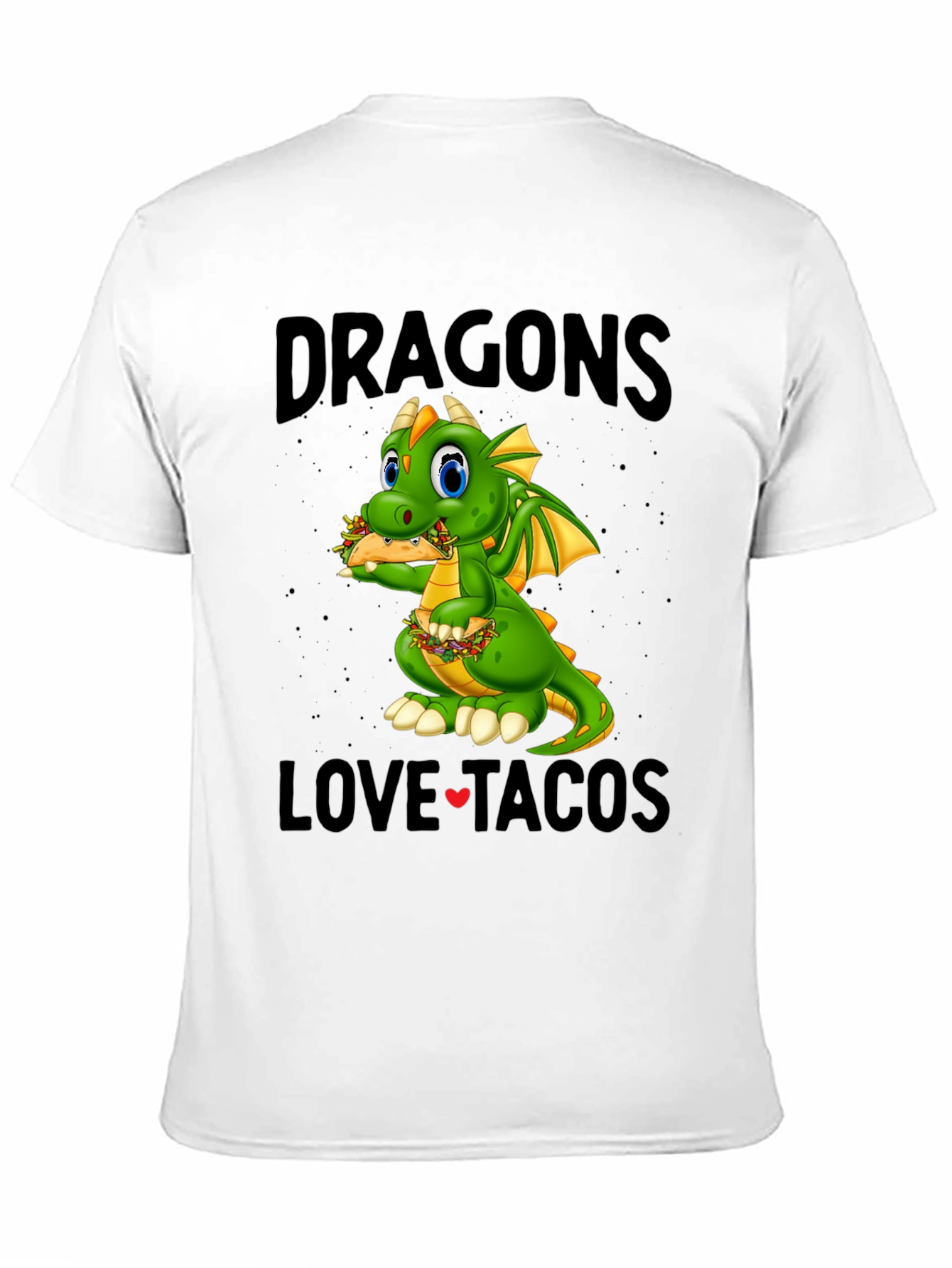 Black Dragons Love Tacos Black T-Shirt view 11