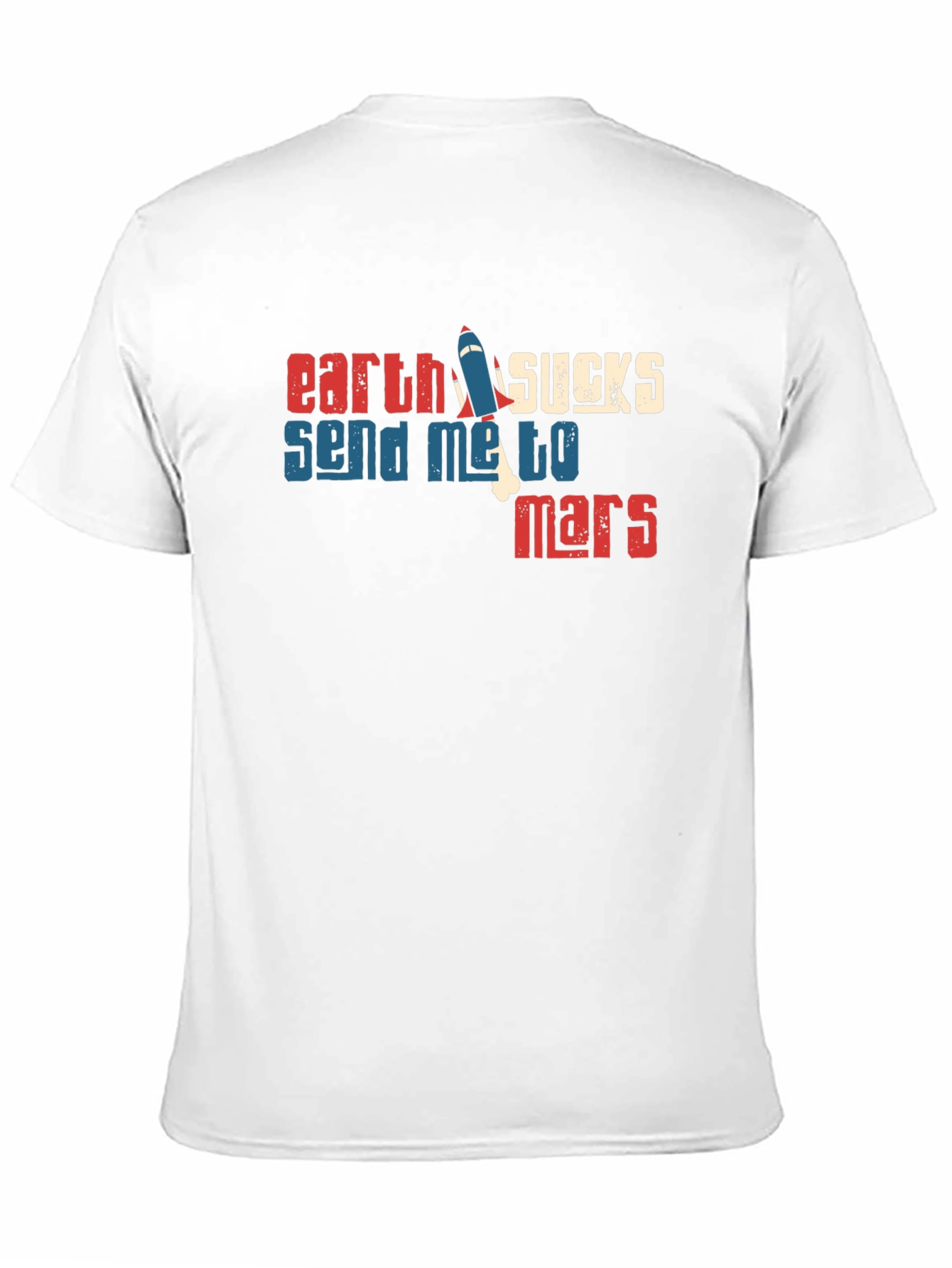 Black Earth Sucks Send Me To Mars Black Cotton T-Shirt view 11
