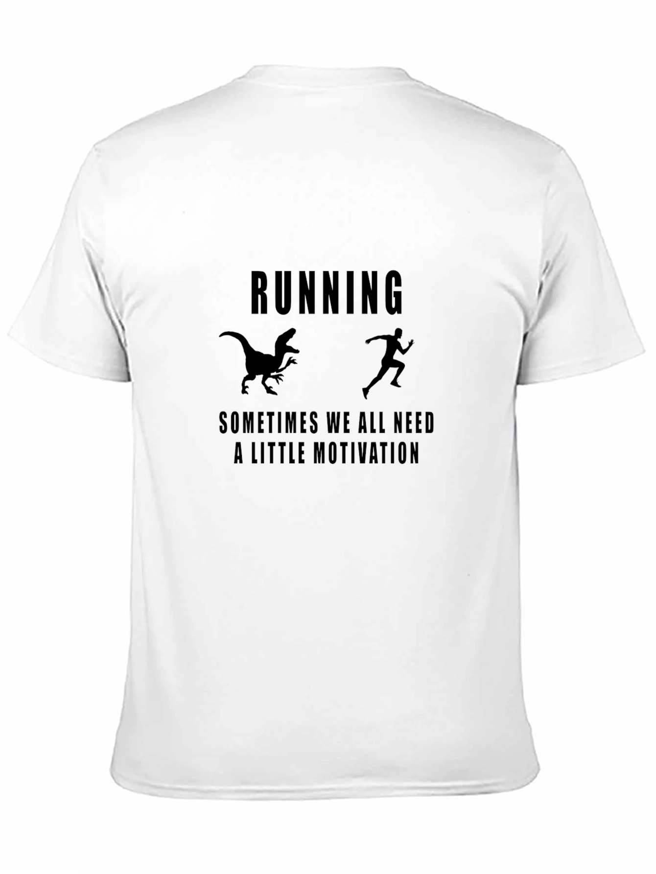 Black Running Motivation T-Shirt - Raptor Chase Design view 11