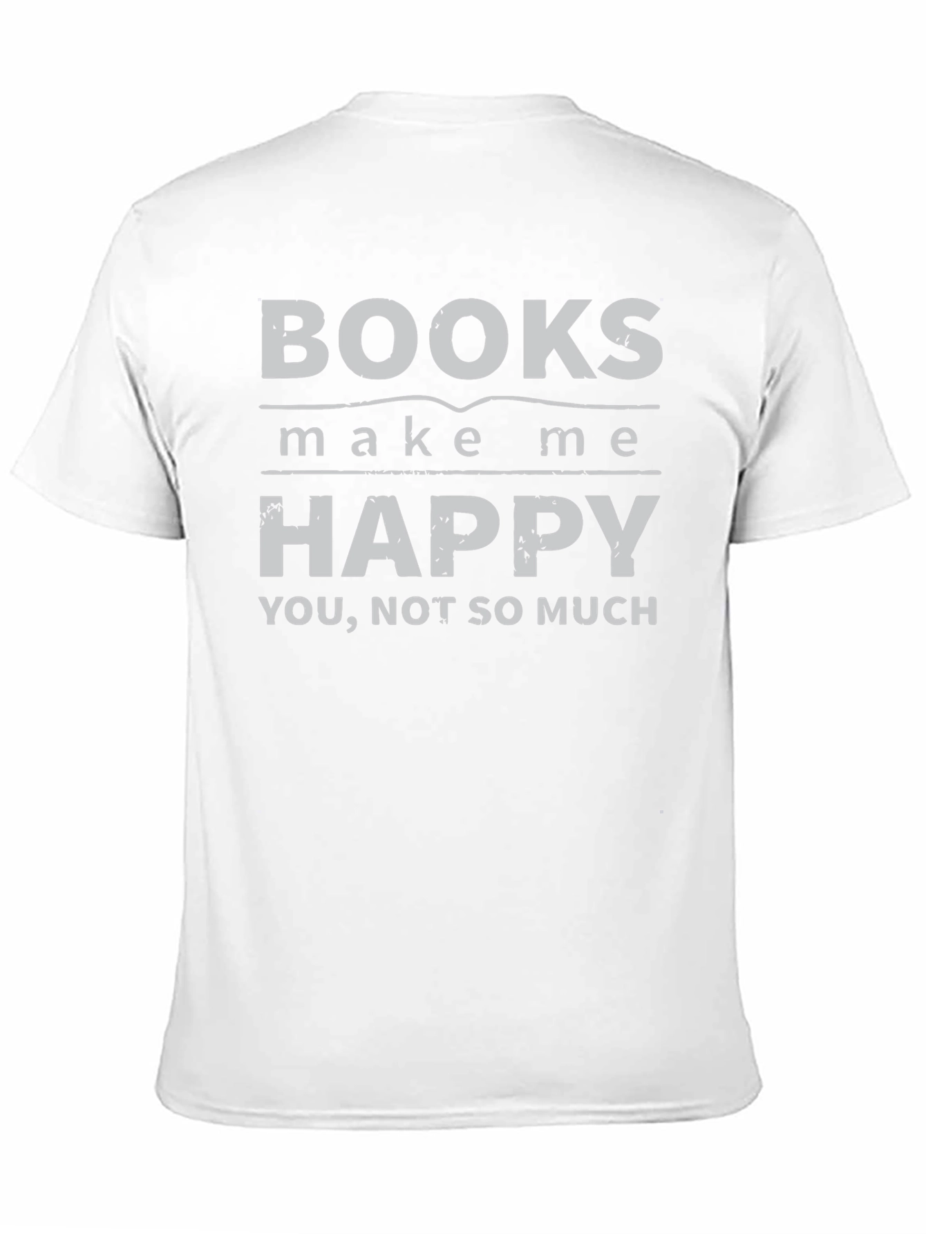Black Funny Books Make Me Happy T-Shirt view 11