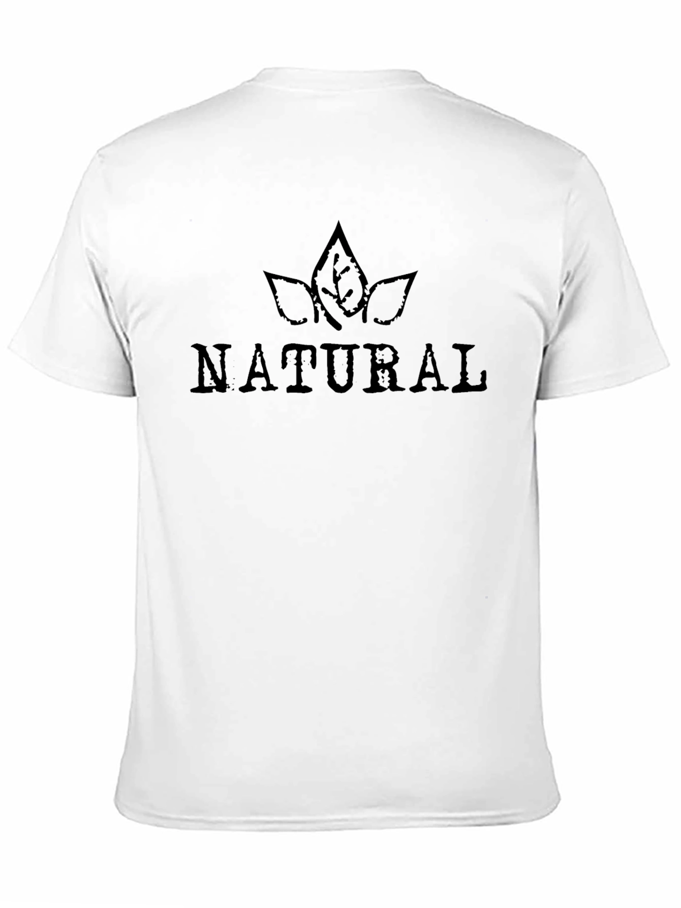 Black Men's Black Natural Graphic T-Shirt view 11