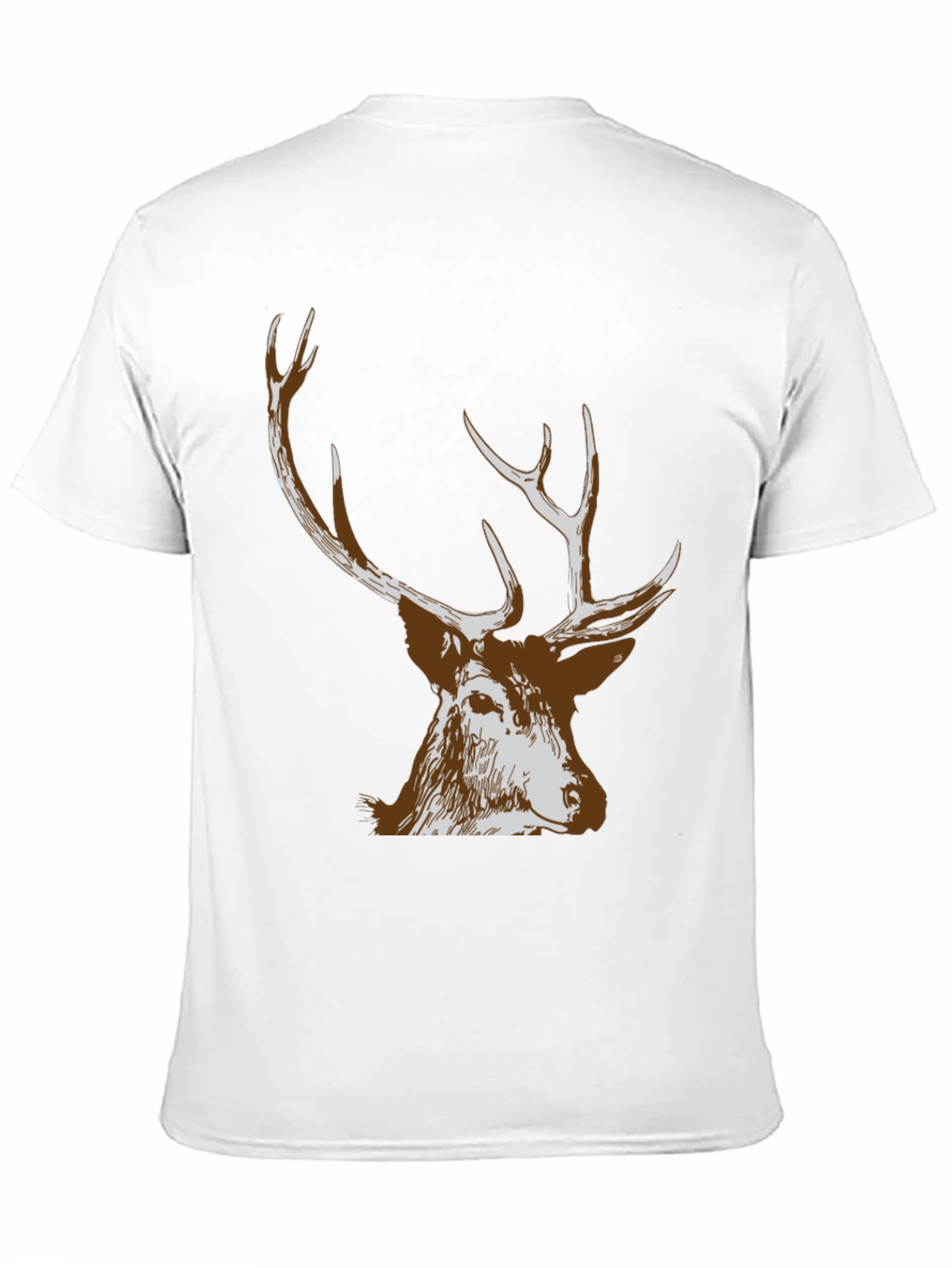 Black Men's Black Deer Graphic T-Shirt view 11
