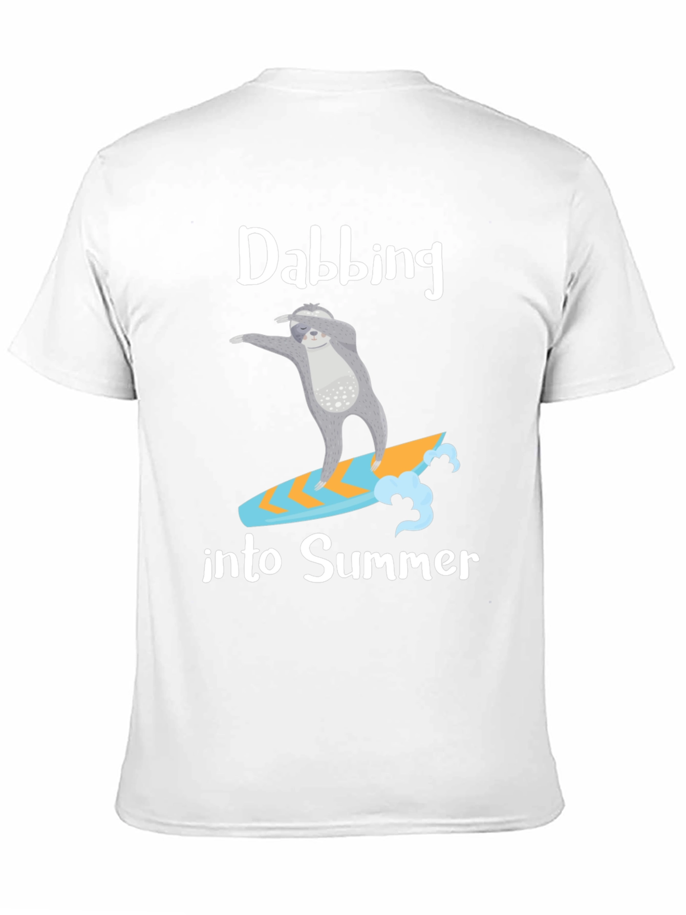 Black Dabbing Sloth Summer T-Shirt - Surfing Tee view 11