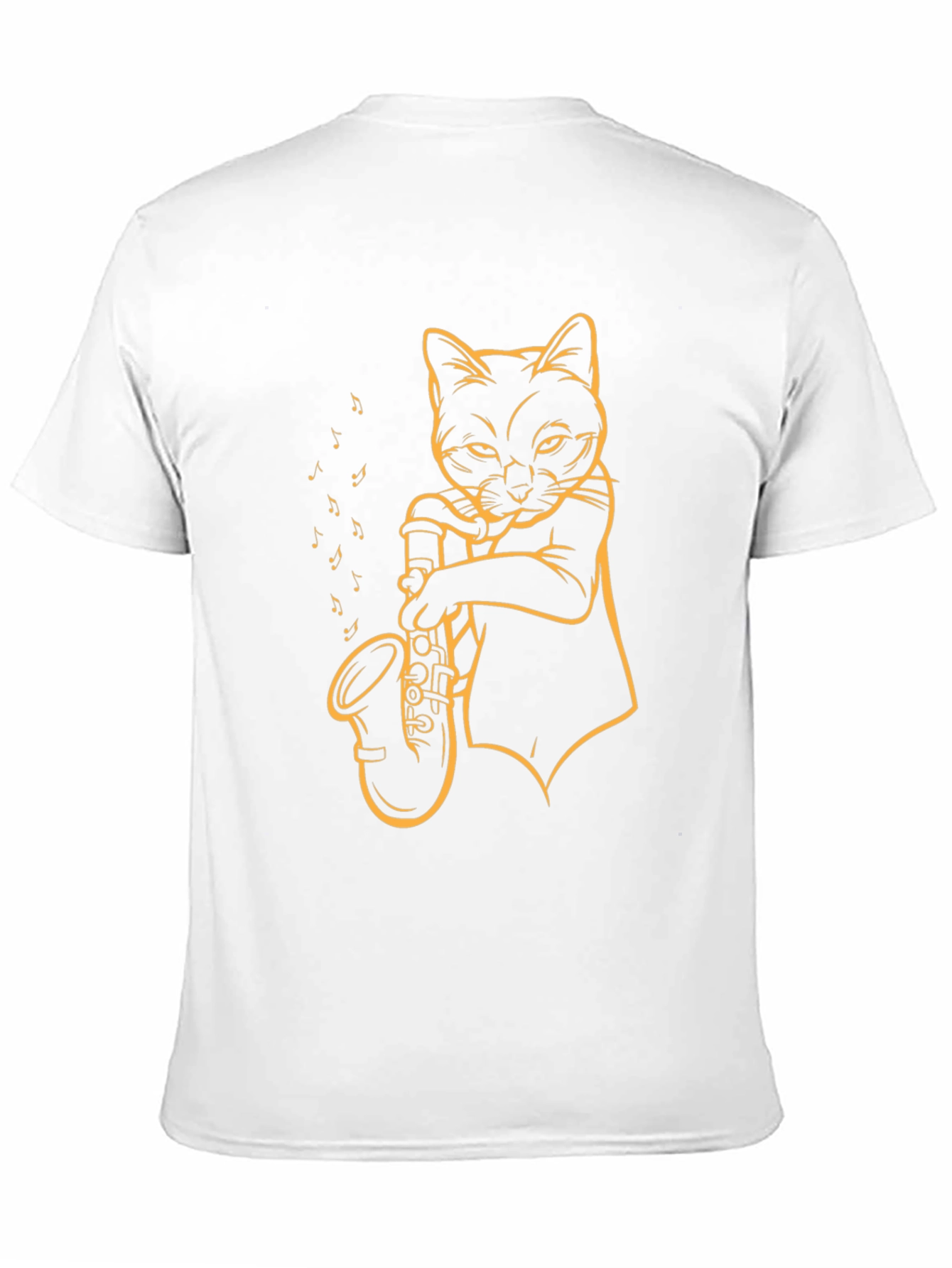 Black Cat Saxophone T-Shirt - Cool Musician Tee view 11