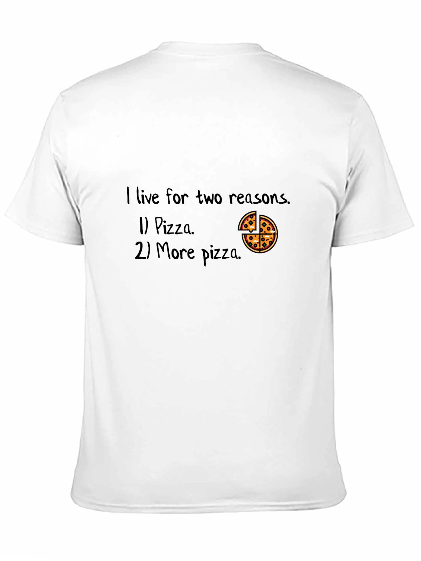 Black Pizza Lover T-Shirt - I Live For Pizza view 11