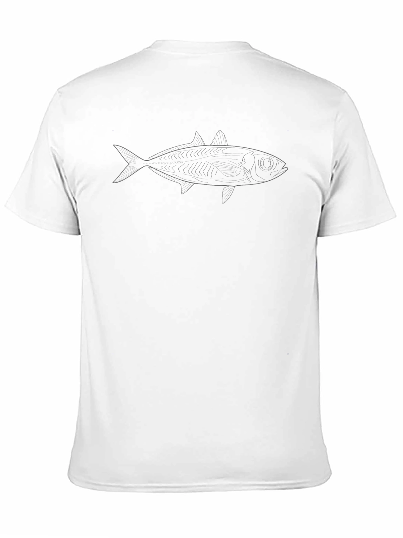 Black Fish Outline Graphic Tee - Stylish Menswear - 11