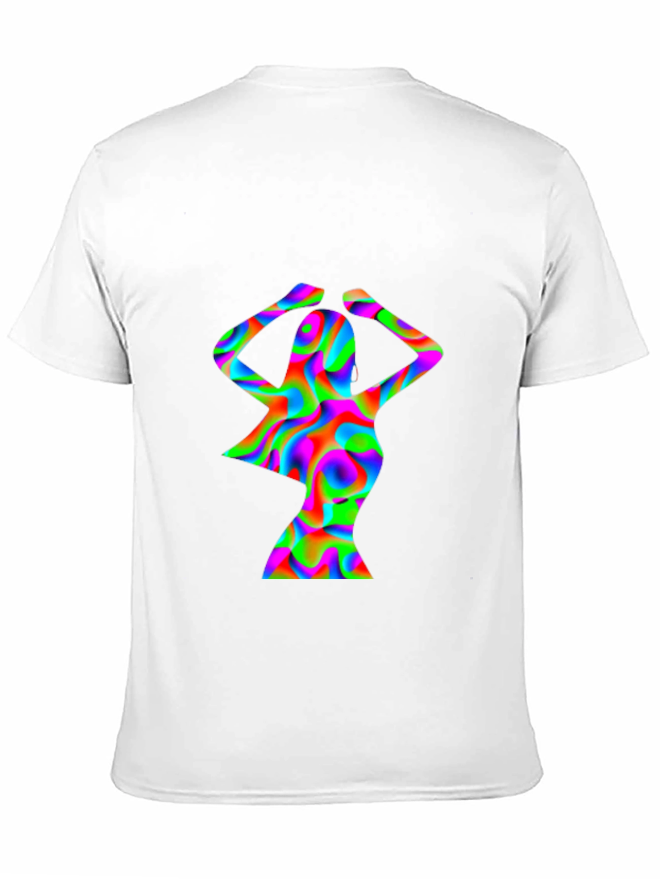 Black Psychedelic Woman Graphic T-Shirt view 11