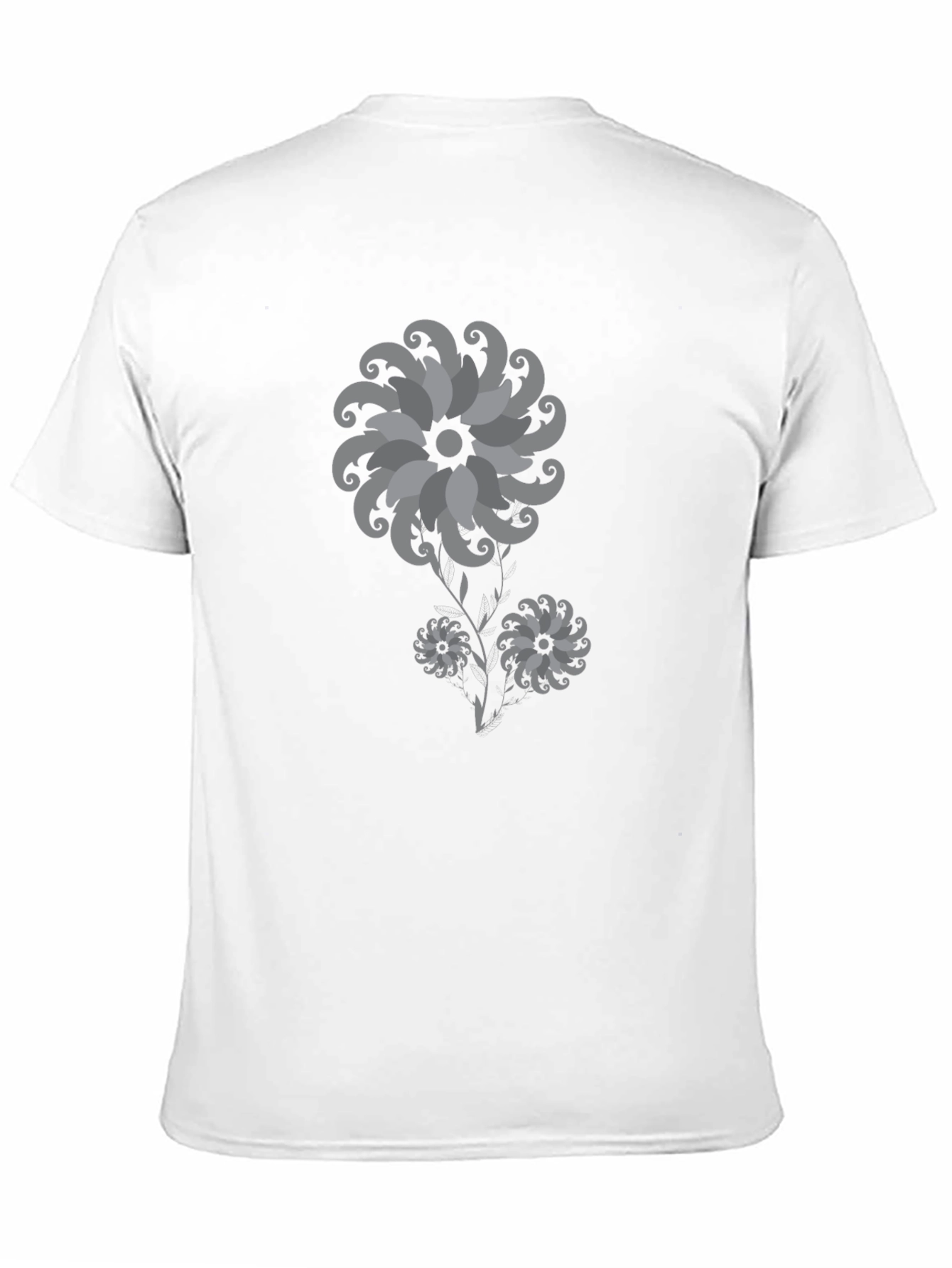 Black Floral Print Crew Neck Short Sleeve T-Shirt view 11