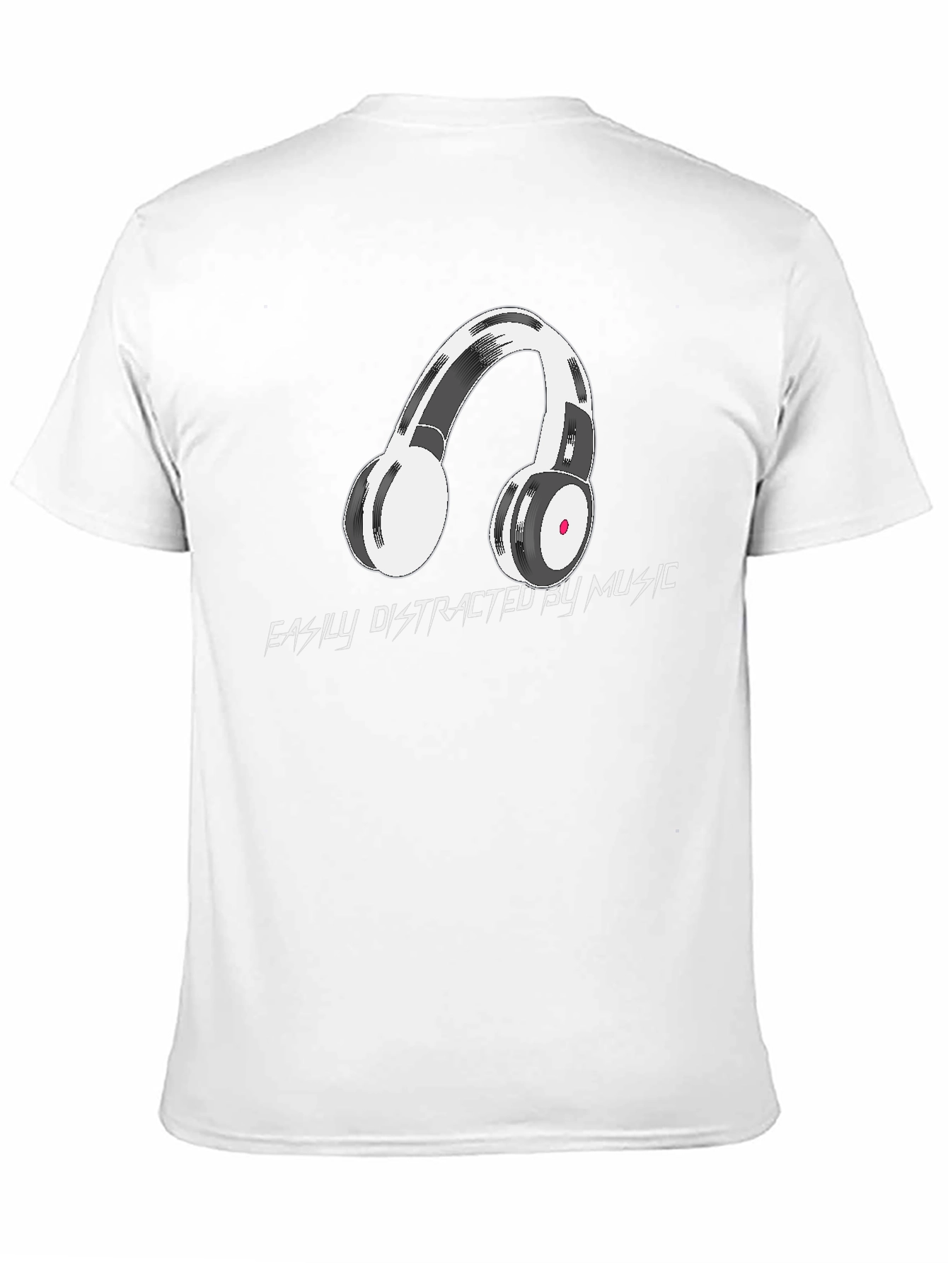 Black Easily Distracted by Music Graphic Tee view 11