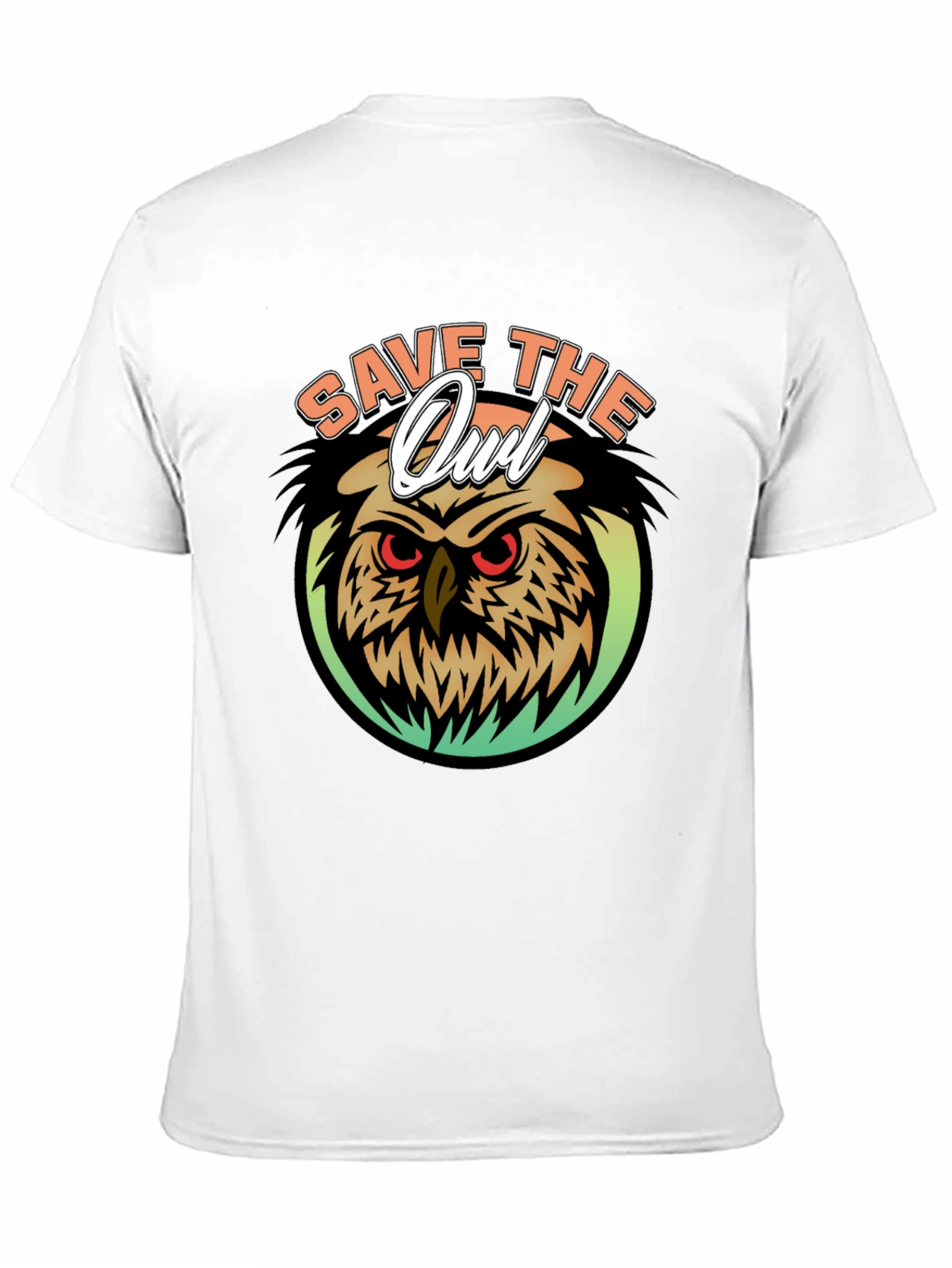 Black Save the Owl Graphic T-Shirt view 11