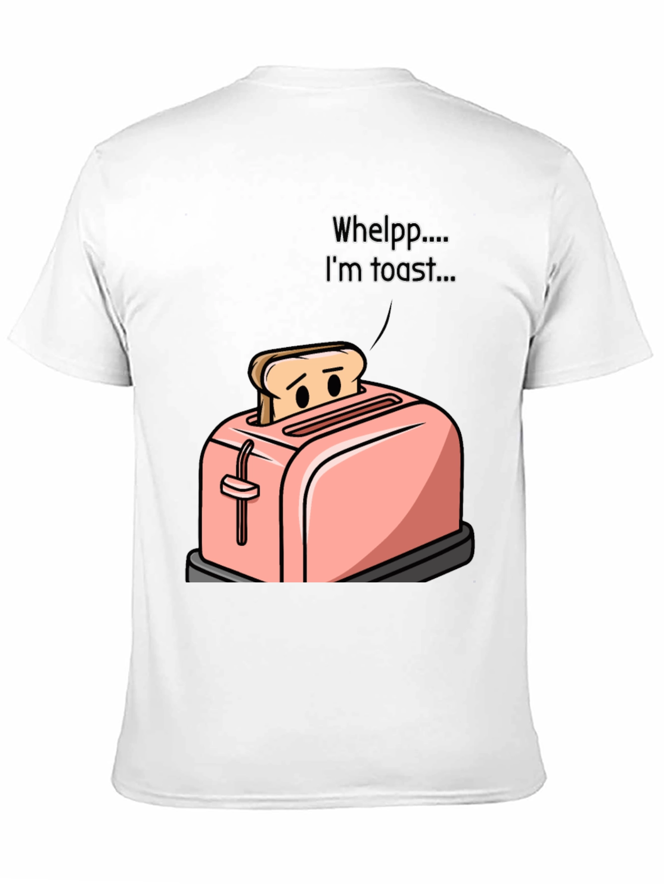 Black I'm Toast Funny Graphic T-Shirt view 11