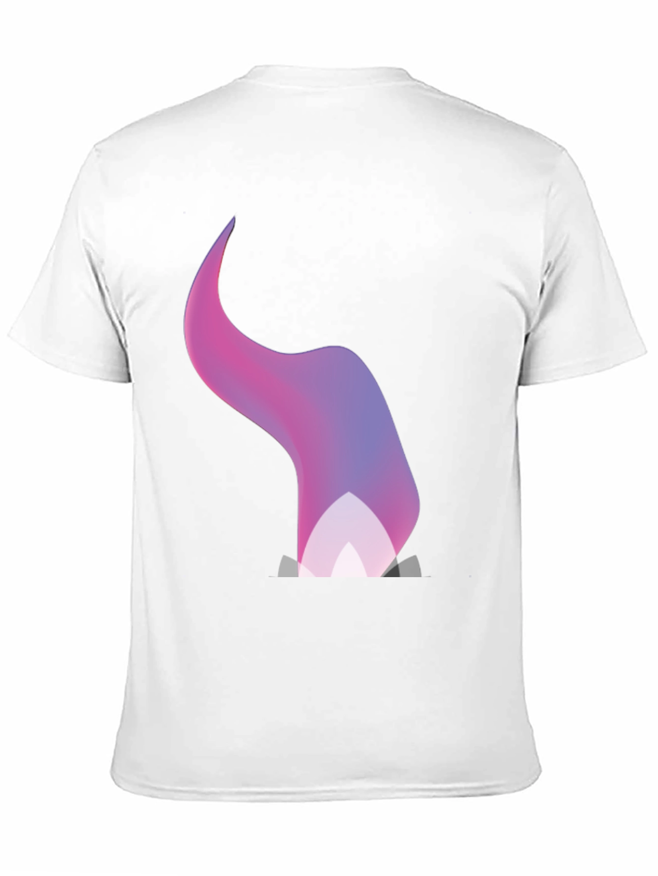 Black Gradient Flame Graphic Black T-Shirt view 11