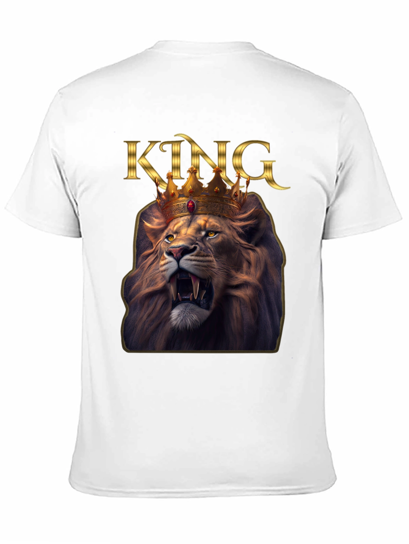 Black King Lion Graphic Tee - Black T-Shirt view 11