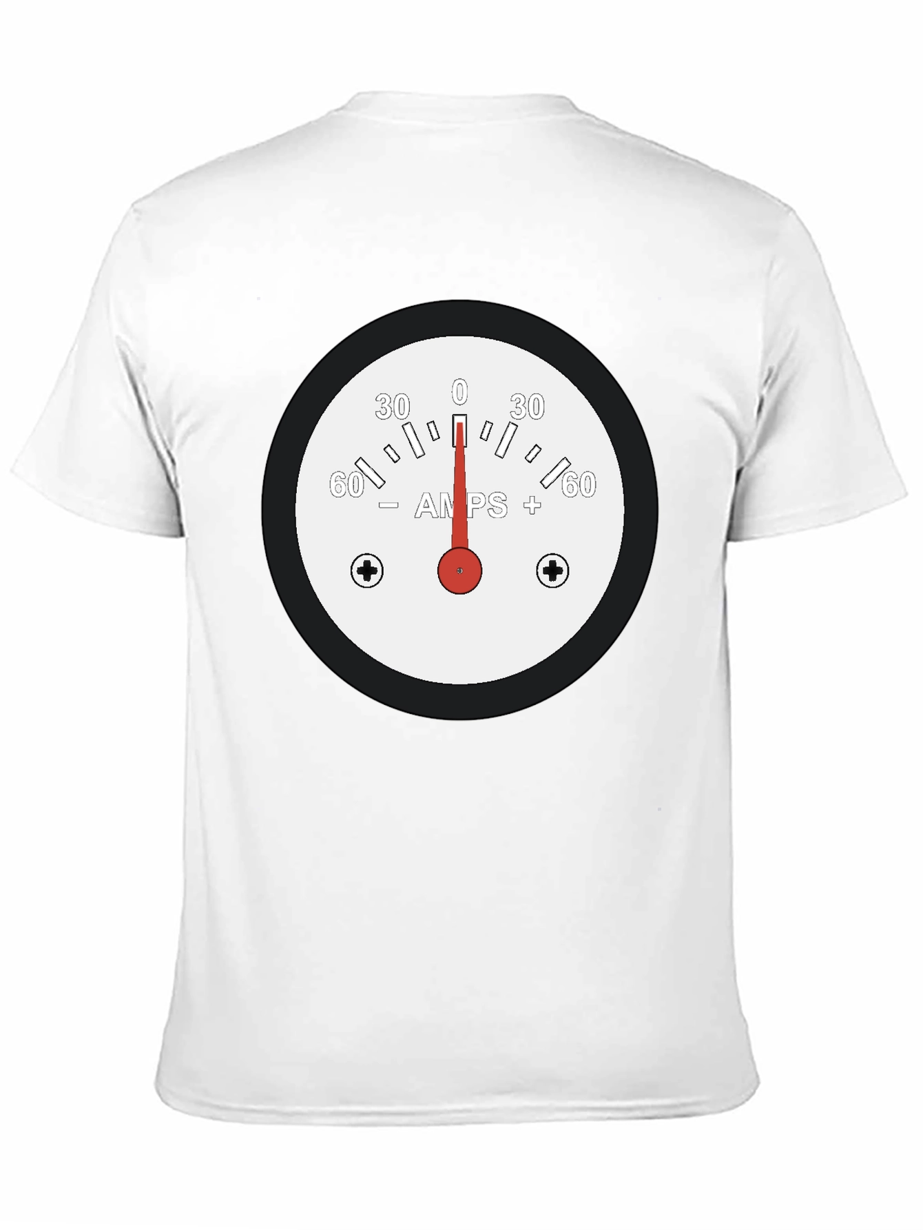 Black Amps Gauge Graphic Tee - Black Cotton T-Shirt view 11