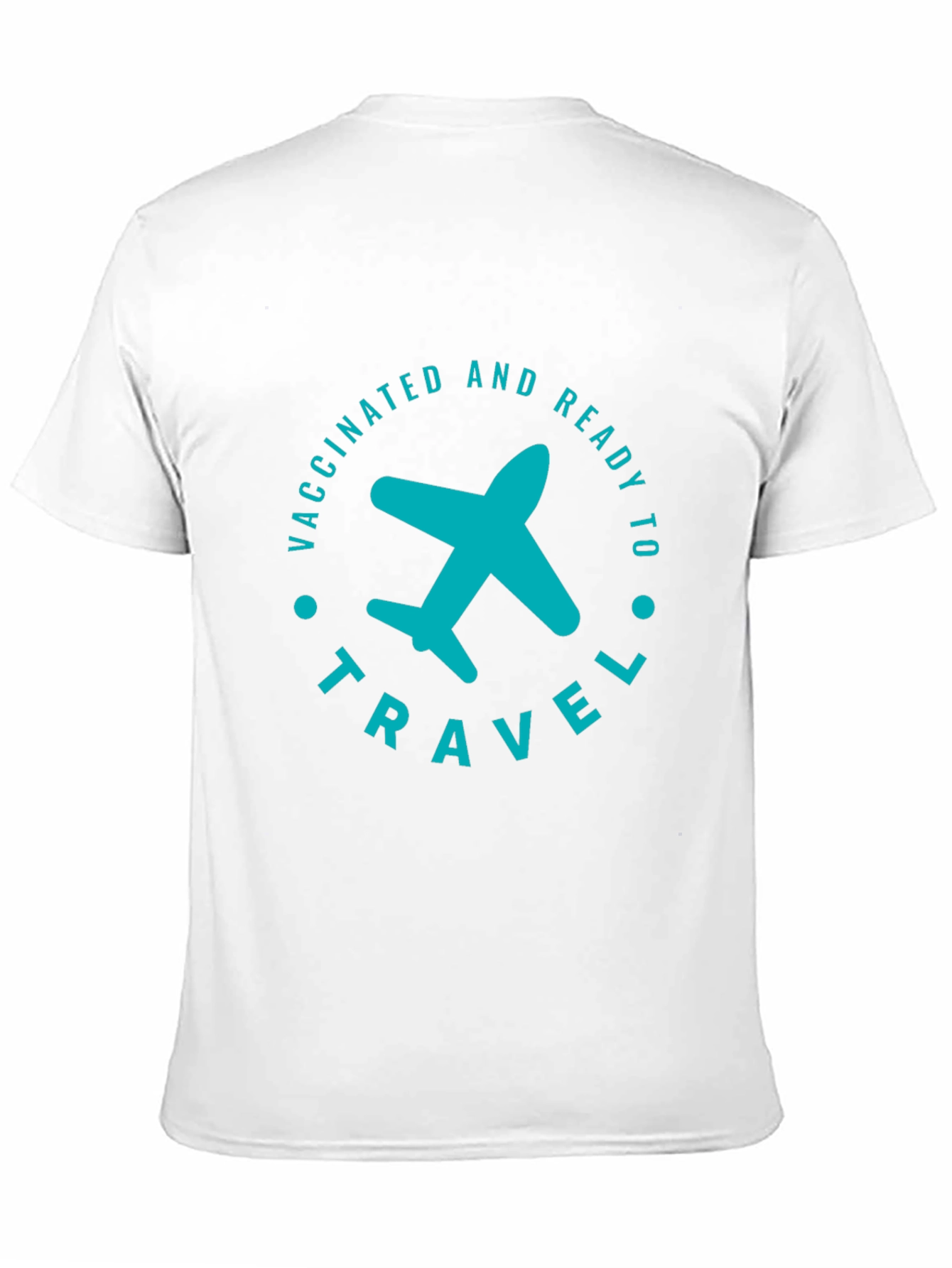 Black Vaccinated & Ready to Travel T-Shirt - Airplane Graphic view 11