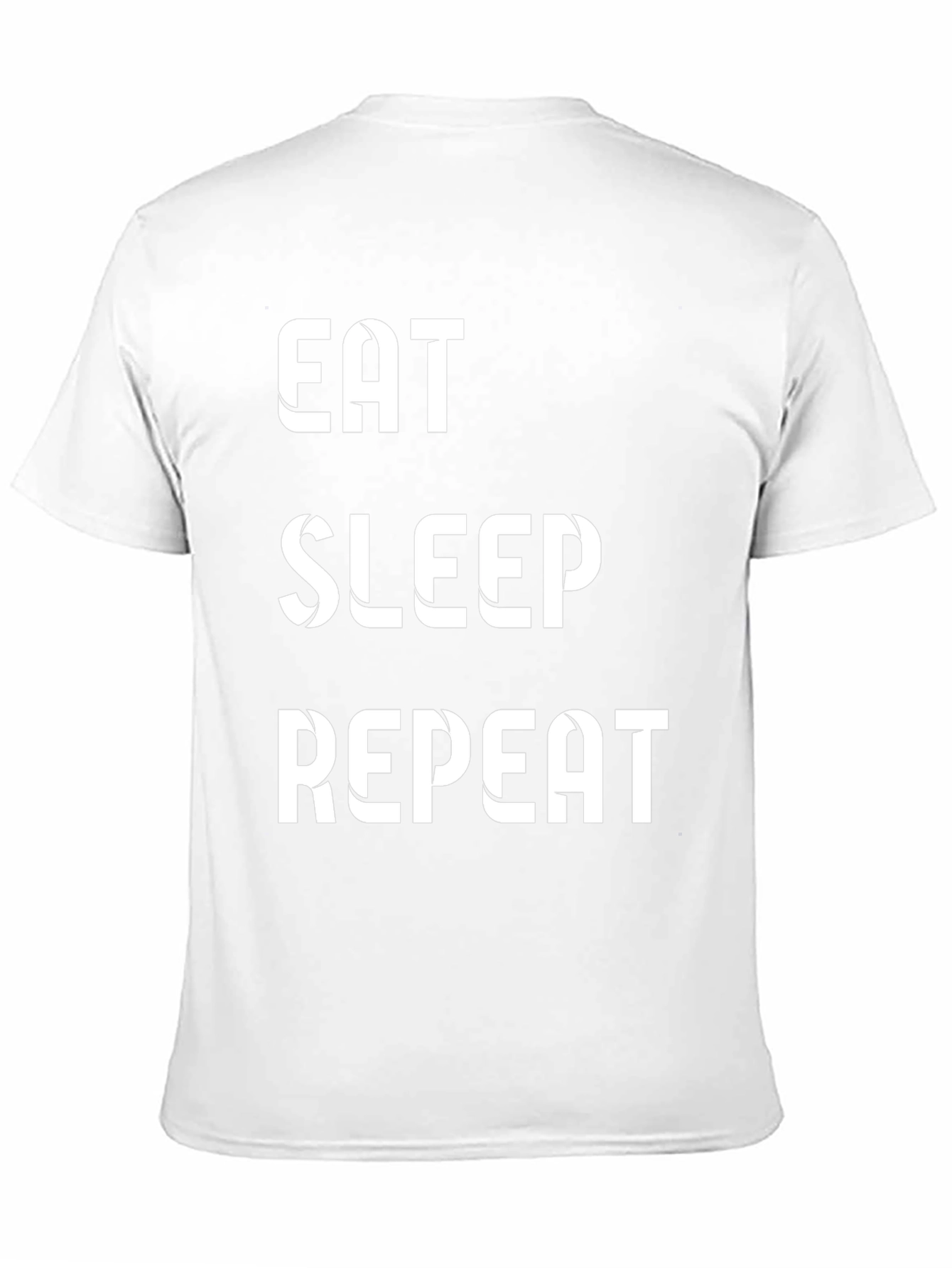 Black Eat Sleep Repeat Black T-Shirt view 11