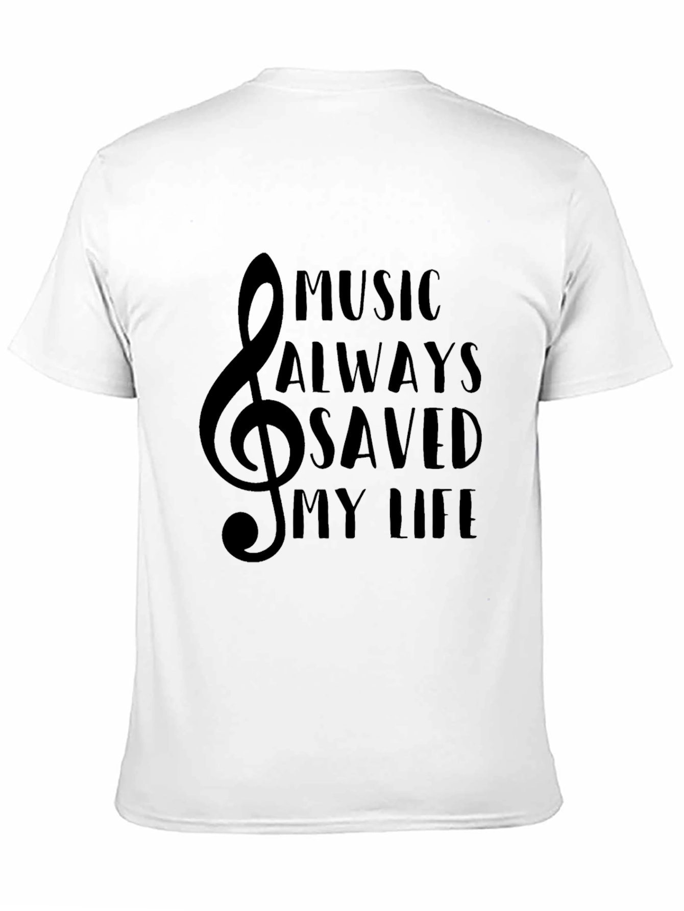 Black Music Saved My Life Black Graphic T-Shirt view 11