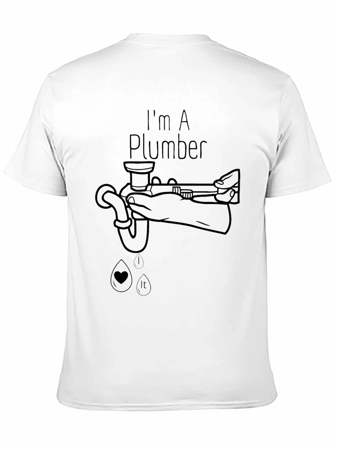 Black I'm A Plumber Graphic Tee - Black view 11