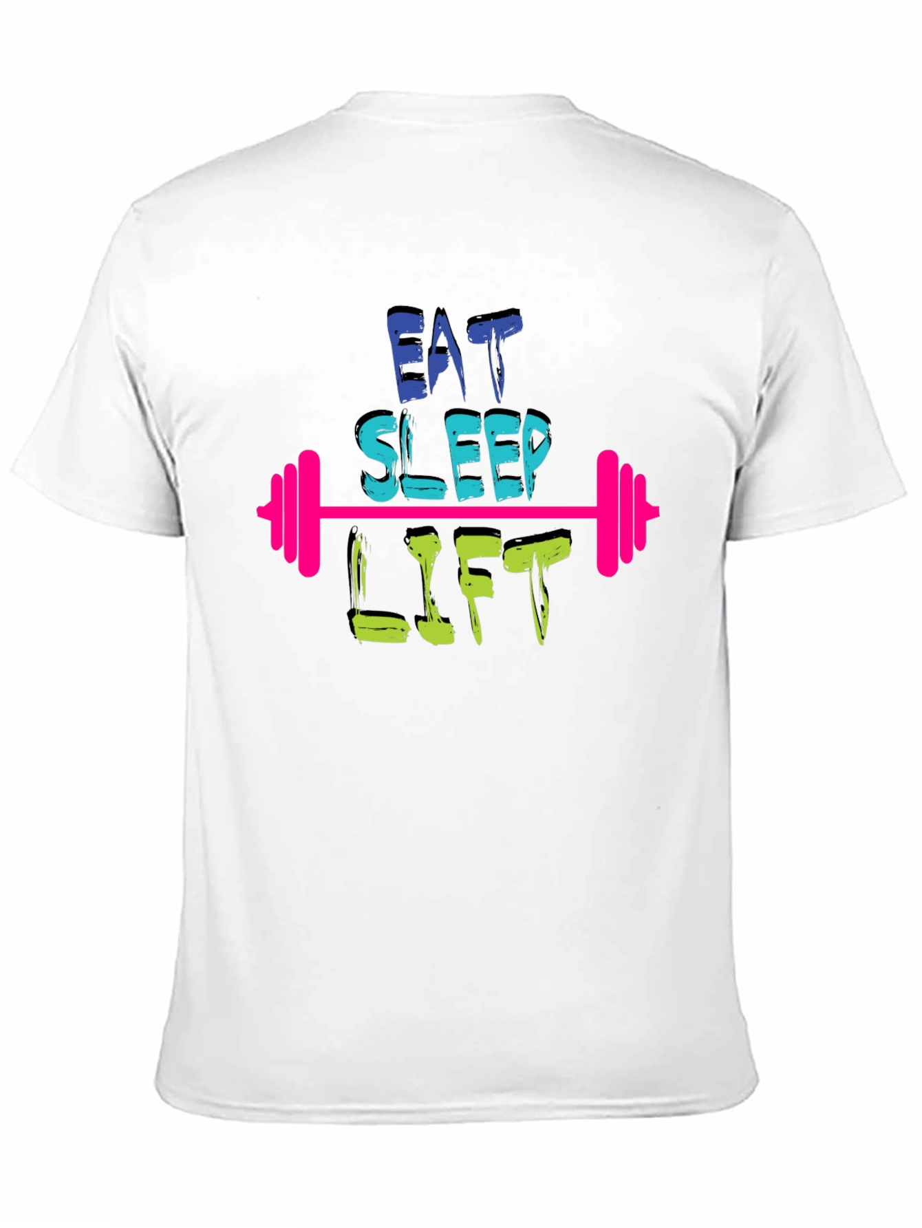 Black Eat Sleep Lift Gym Workout T-Shirt view 11