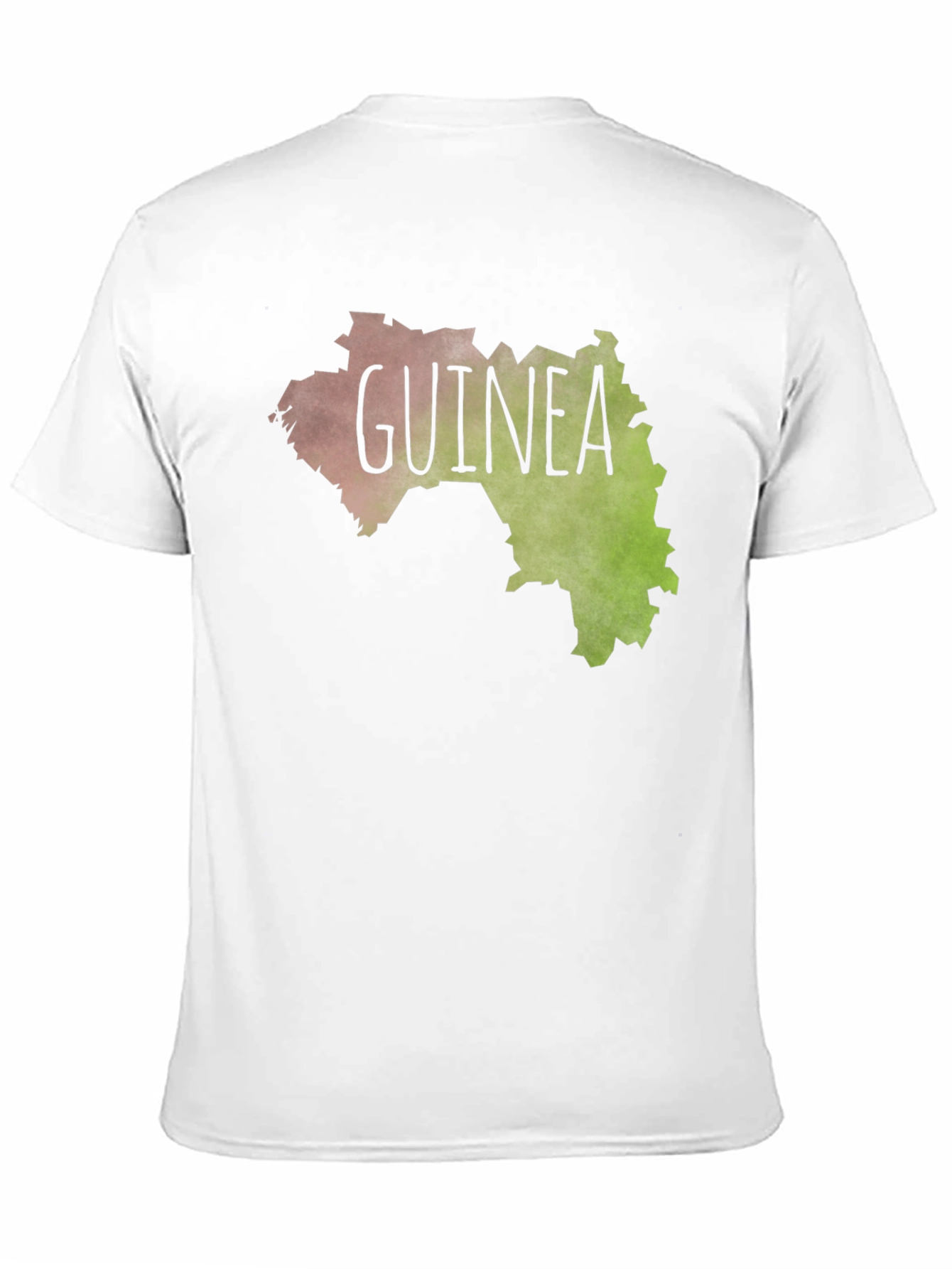 Black Guinea Map Graphic Tee - Black Unisex T-Shirt view 11
