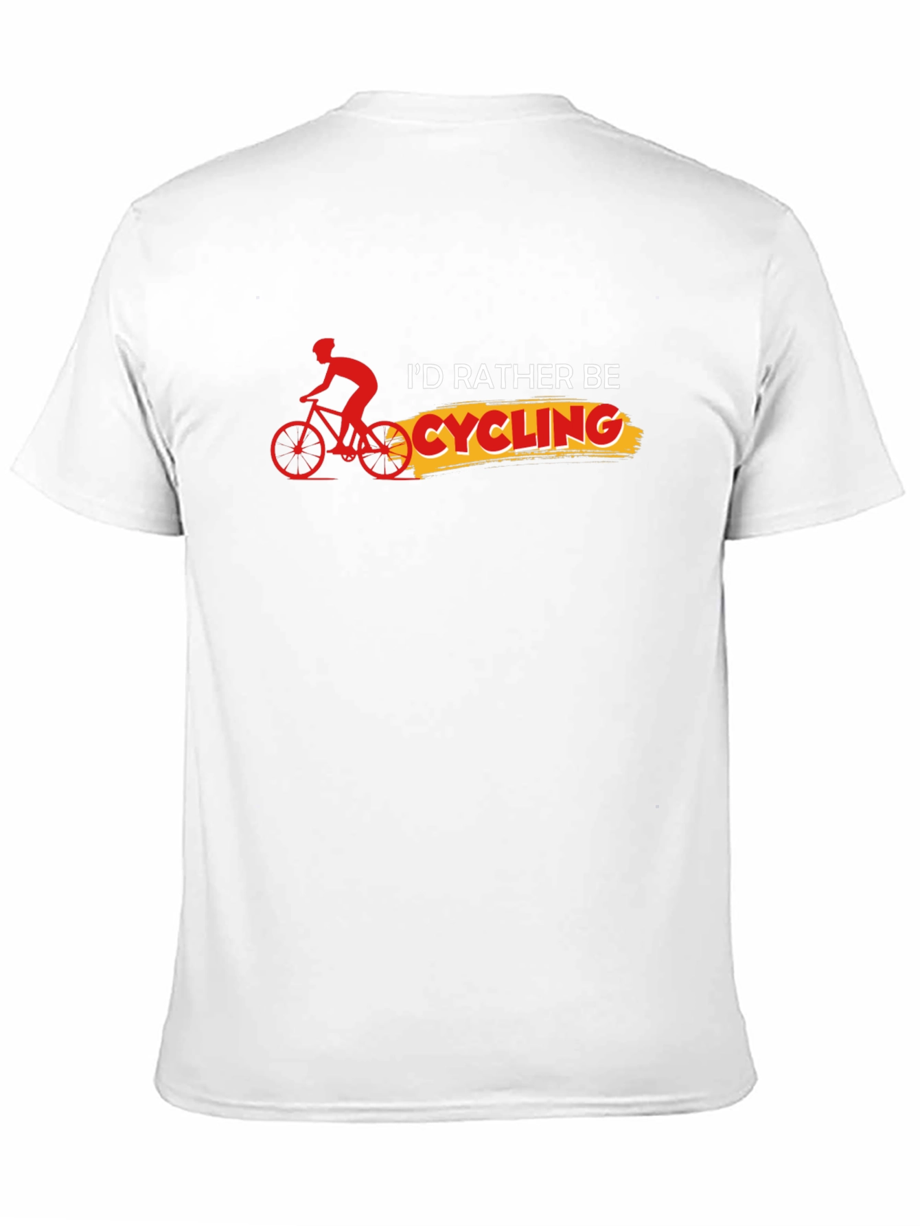 Black Cycling T-Shirt: I'd Rather Be Cycling view 11