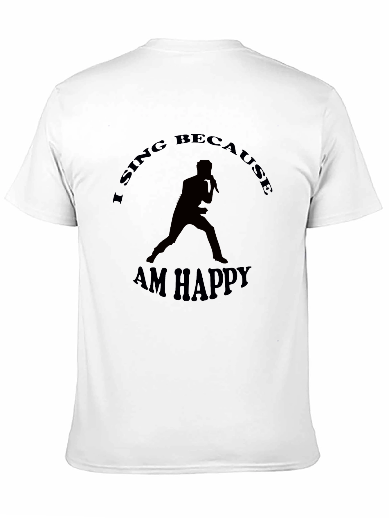 Black I Sing Because I Am Happy Graphic Tee view 11