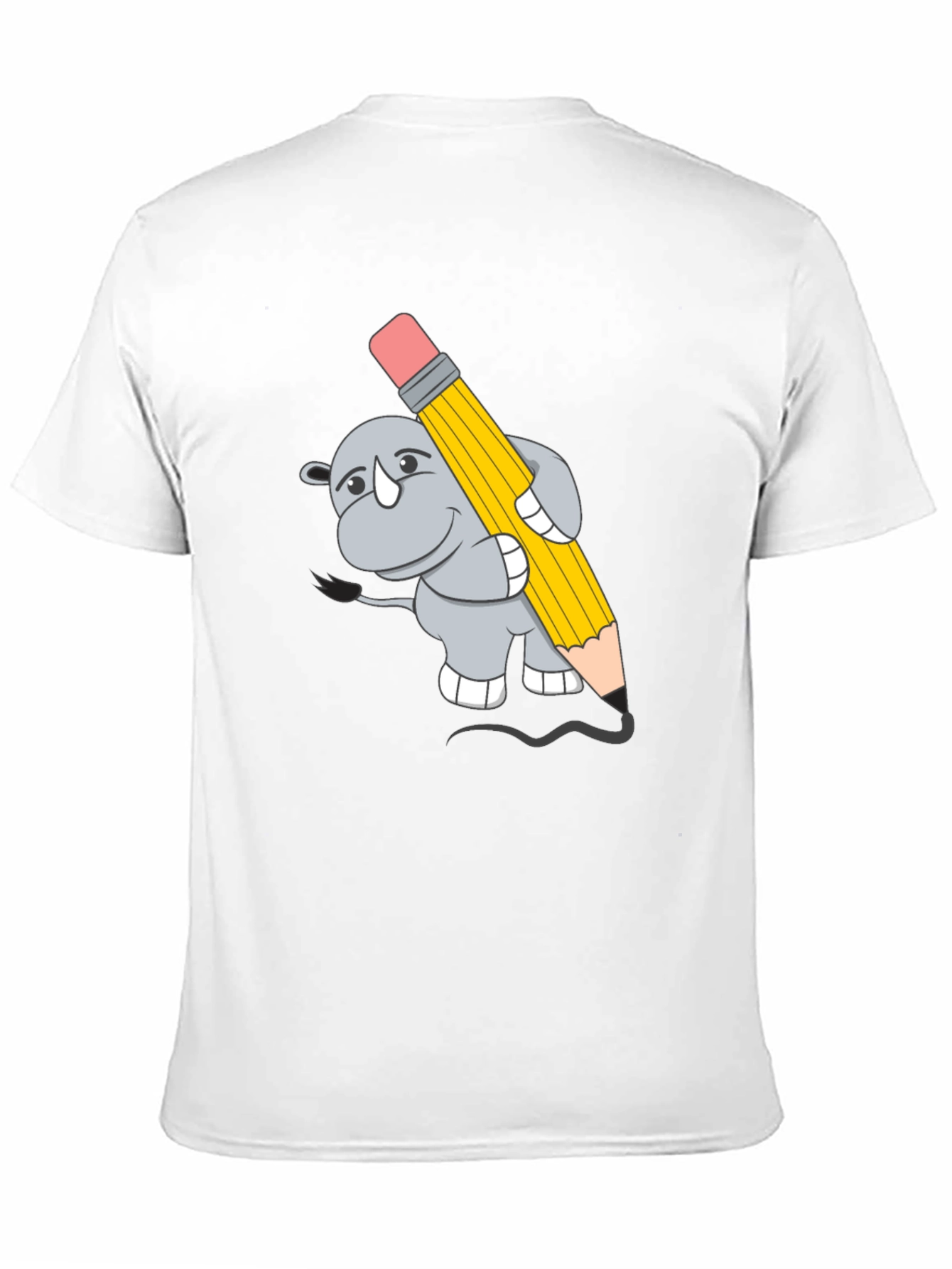 Black Rhino Artist Tee - Cartoon Animal Graphic T-Shirt view 11