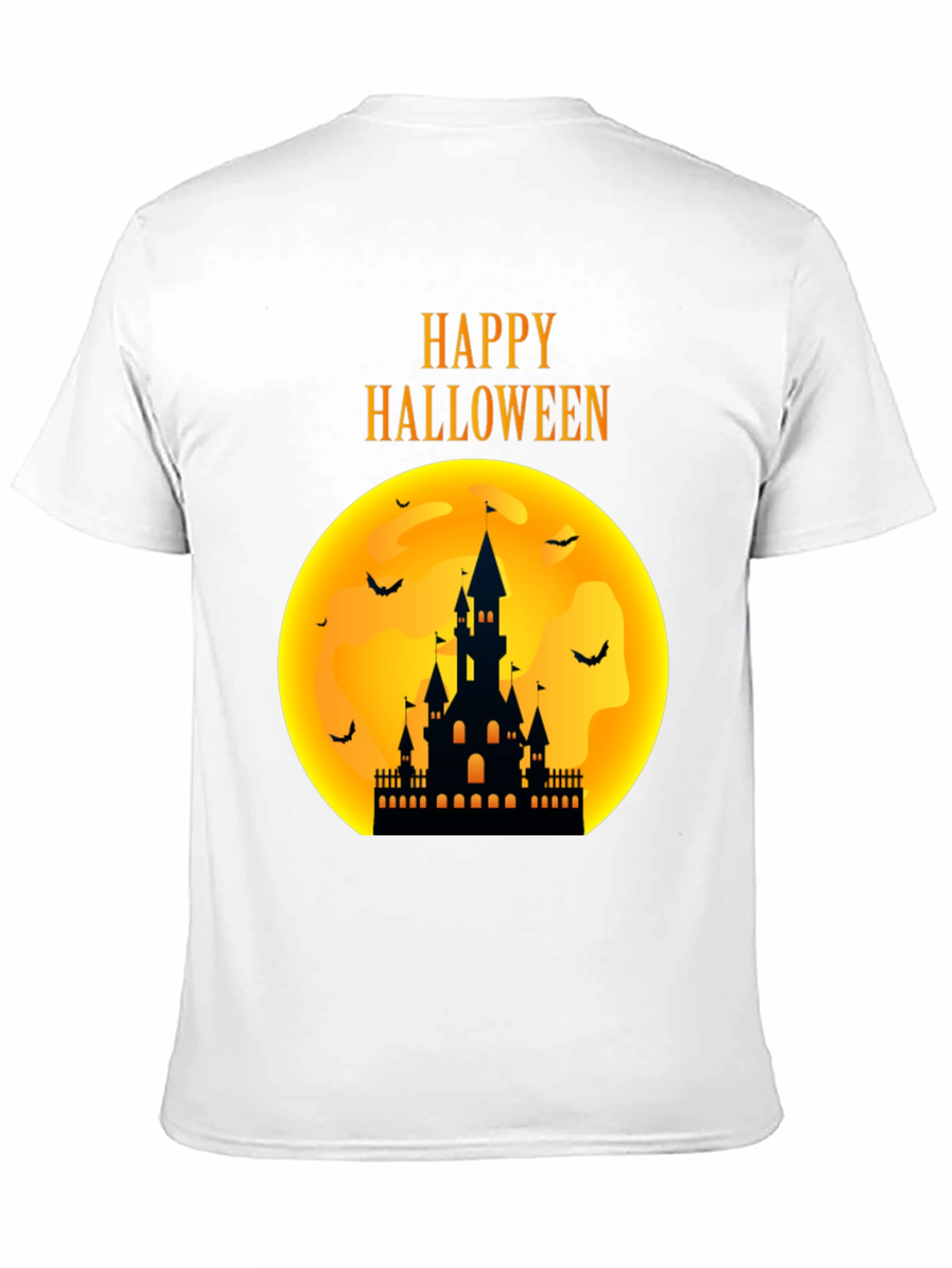Black Happy Halloween Castle T-Shirt view 11